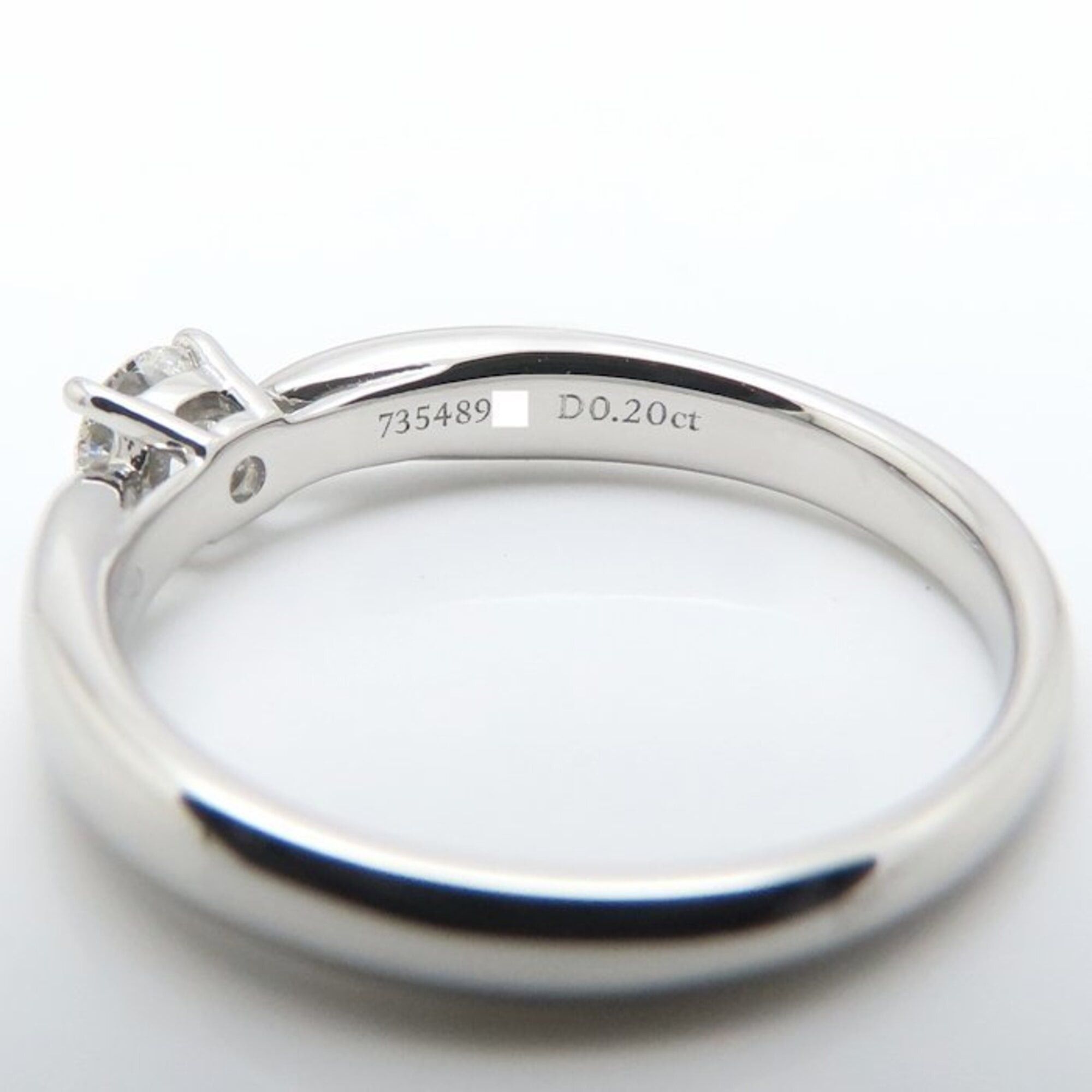 Tiffany & Co. TIFFANY&Co. Tiffany Harmony Ring, Single Diamond 0.20ct F.VS1.3 Excellent, Pt950, Women's, 295464 Size ONE SIZE - 5 Thumbnail