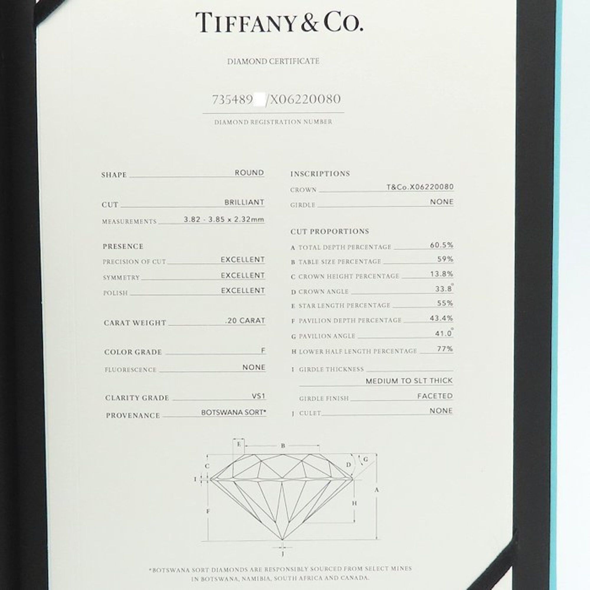 Tiffany & Co. TIFFANY&Co. Tiffany Harmony Ring, Single Diamond 0.20ct F.VS1.3 Excellent, Pt950, Women's, 295464 Size ONE SIZE - 9 Thumbnail
