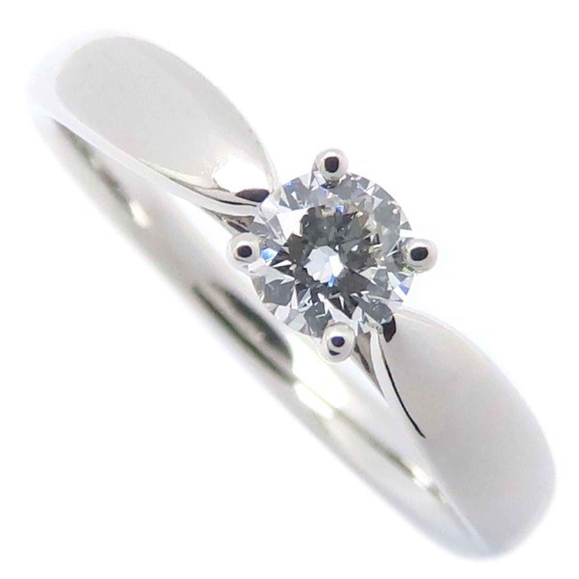 Tiffany & Co. TIFFANY&Co. Tiffany Harmony Ring, Single Diamond 0.20ct F.VS1.3 Excellent, Pt950, Women's, 295464 Size ONE SIZE - 2 Thumbnail