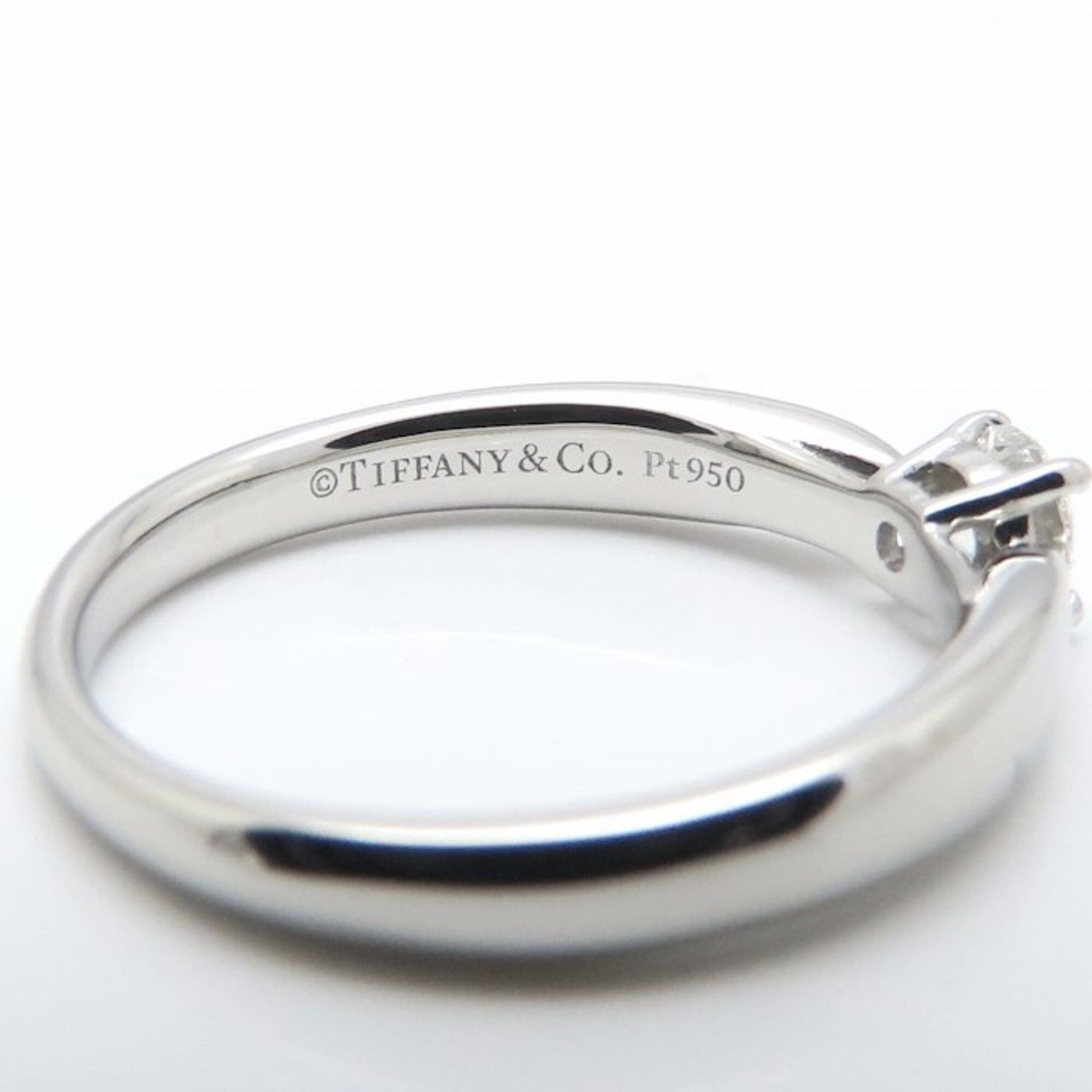 Tiffany & Co. TIFFANY&Co. Tiffany Harmony Ring, Single Diamond 0.20ct F.VS1.3 Excellent, Pt950, Women's, 295464 Size ONE SIZE - 6 Thumbnail