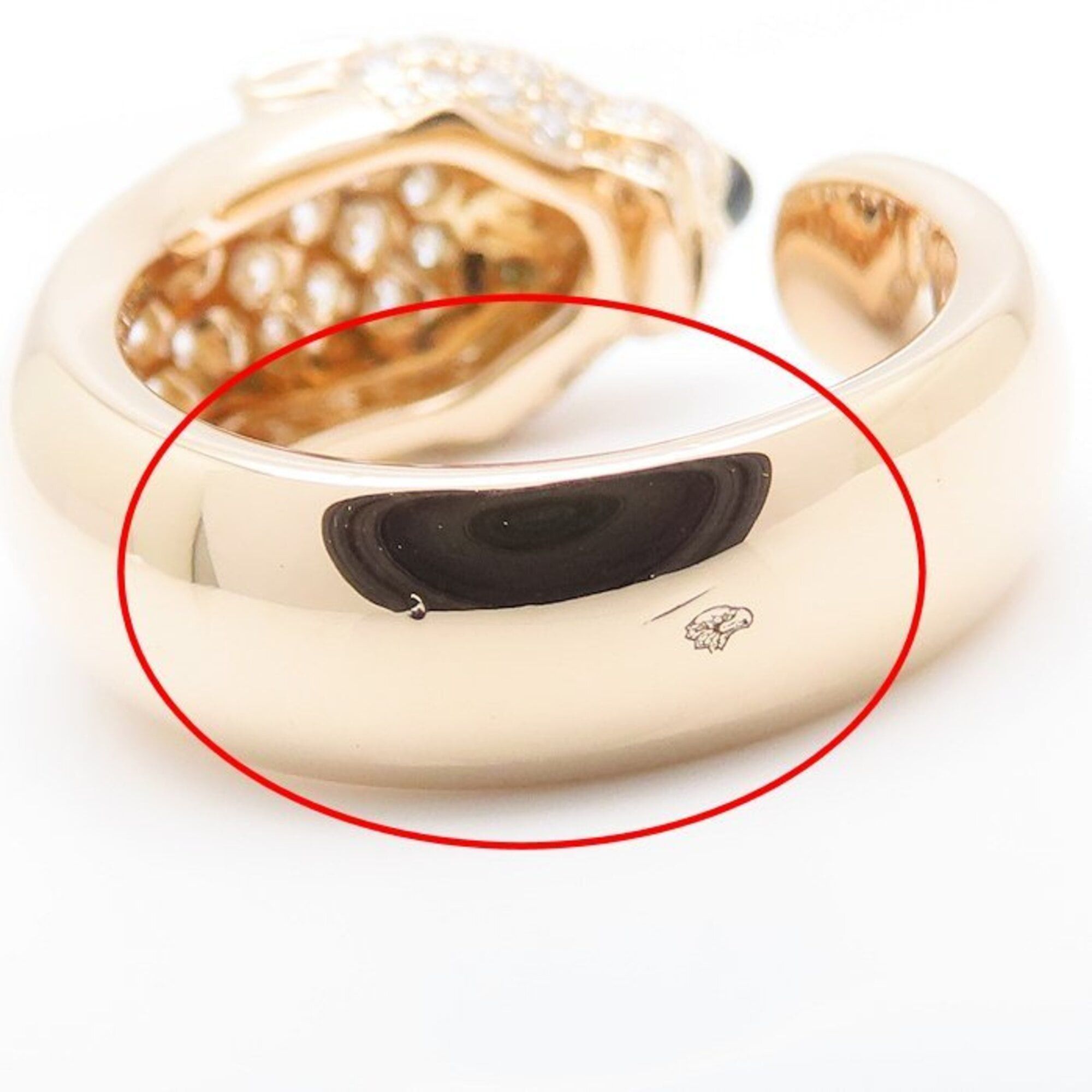 Cartier CARTIER Panthère Ring, Medium Size, Diamond, Emerald, Onyx, Size #54, 18K Pink Gold, Women's, Item Number 295454 Size ONE SIZE - 13 Thumbnail