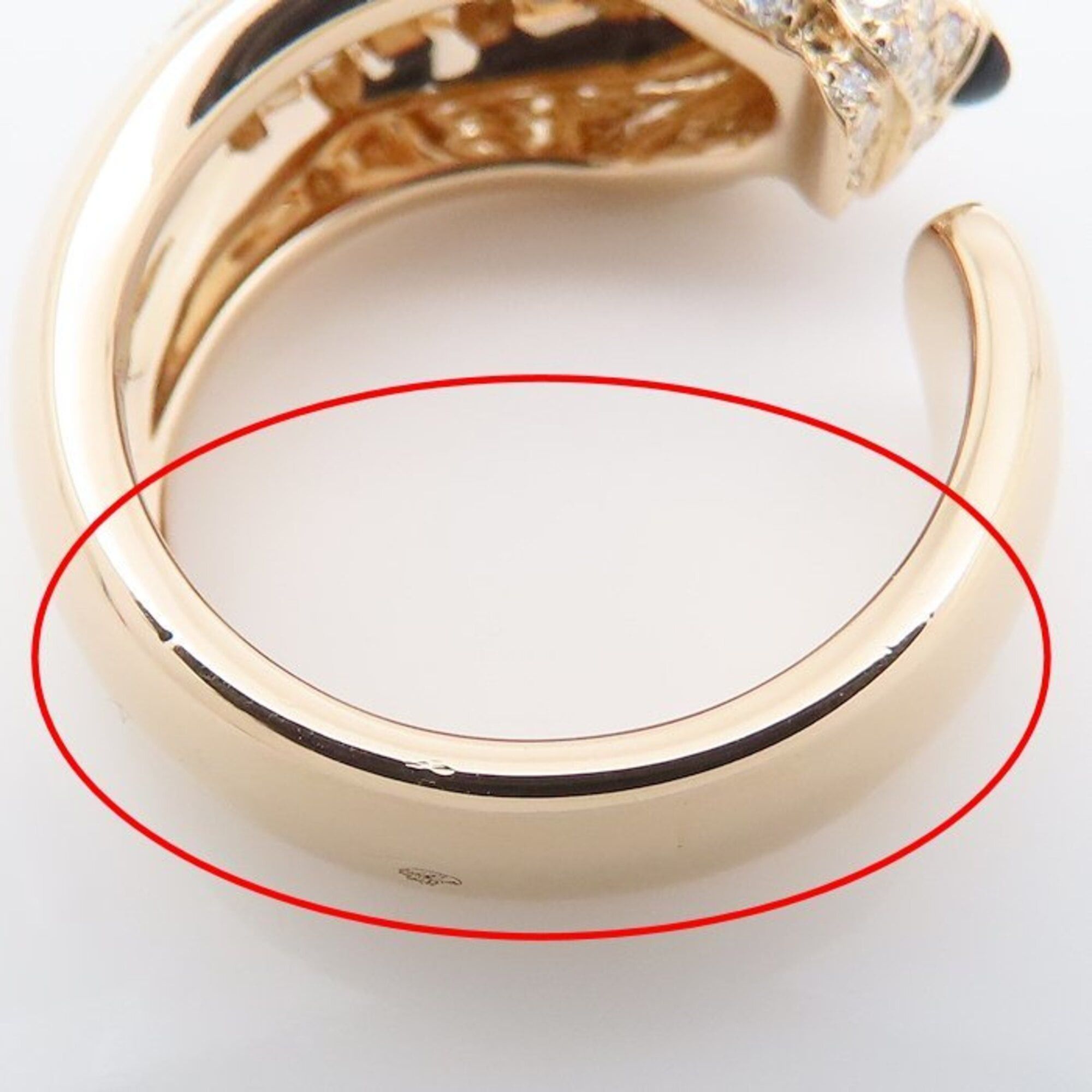 Cartier CARTIER Panthère Ring, Medium Size, Diamond, Emerald, Onyx, Size #54, 18K Pink Gold, Women's, Item Number 295454 Size ONE SIZE - 15 Thumbnail