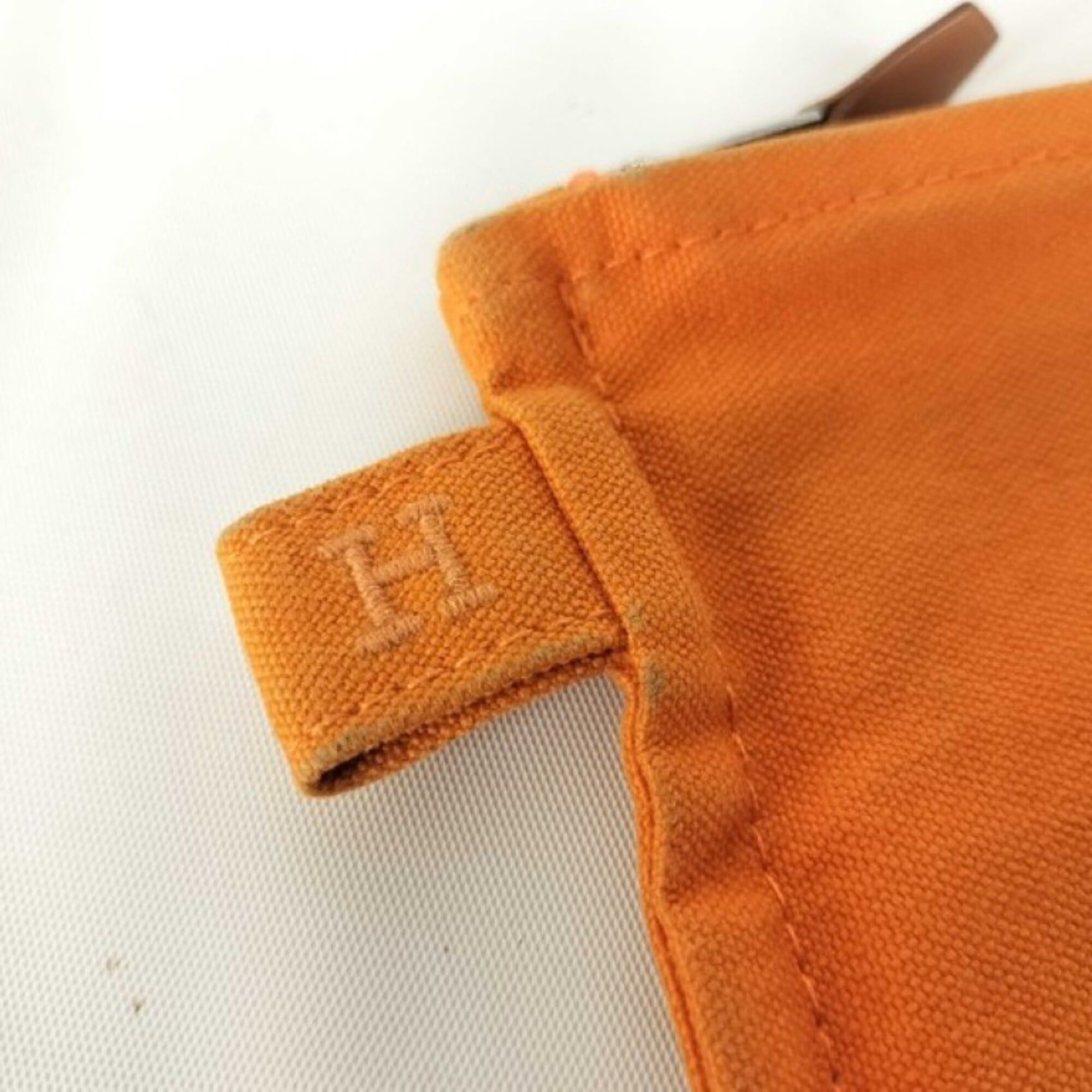 Hermes HERMES Bora Orange Canvas Pouch Bag (Unisex) Size ONE SIZE - 2 Thumbnail