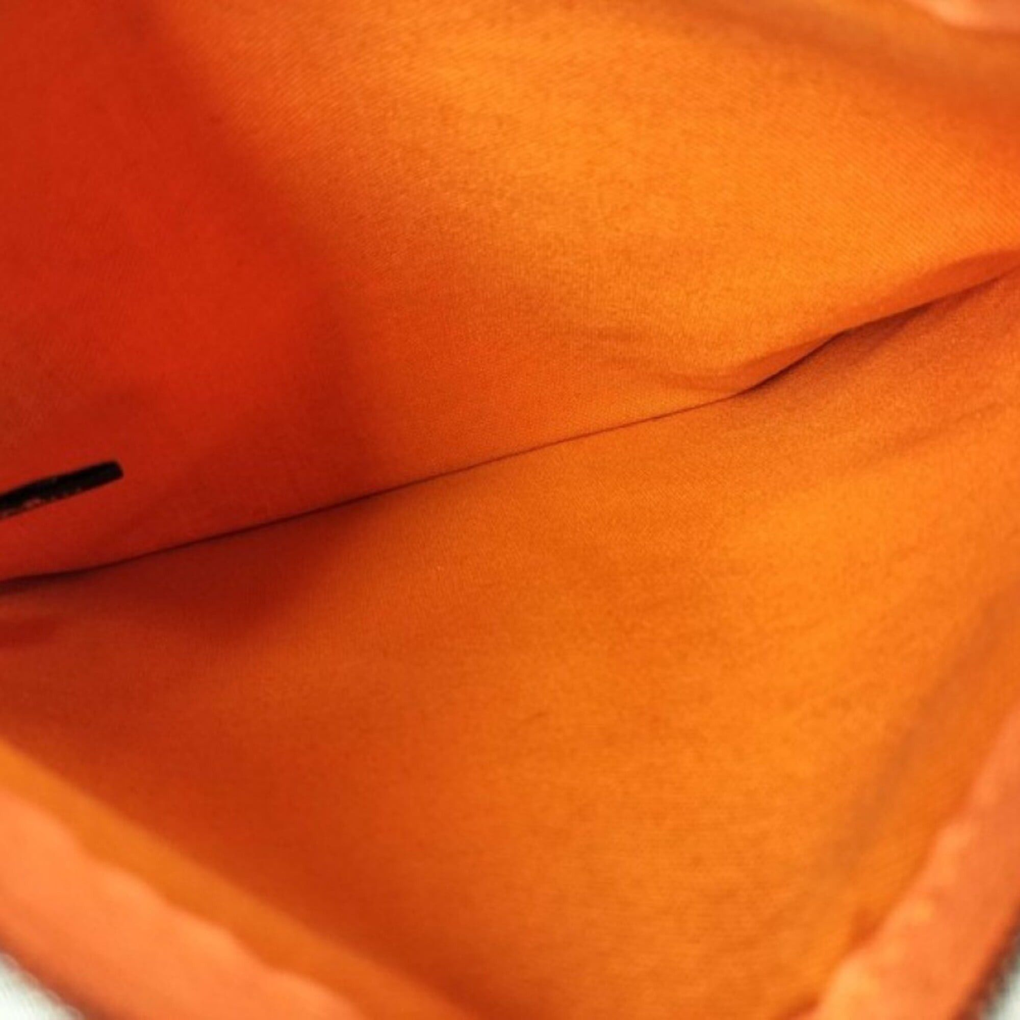 Hermes HERMES Bora Orange Canvas Pouch Bag (Unisex) Size ONE SIZE - 4 Thumbnail