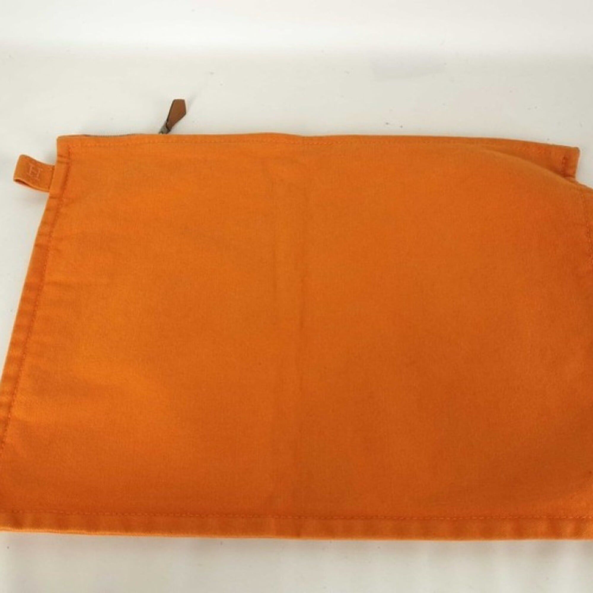 Hermes HERMES Bora Orange Canvas Pouch Bag (Unisex) Size ONE SIZE - 6 Thumbnail