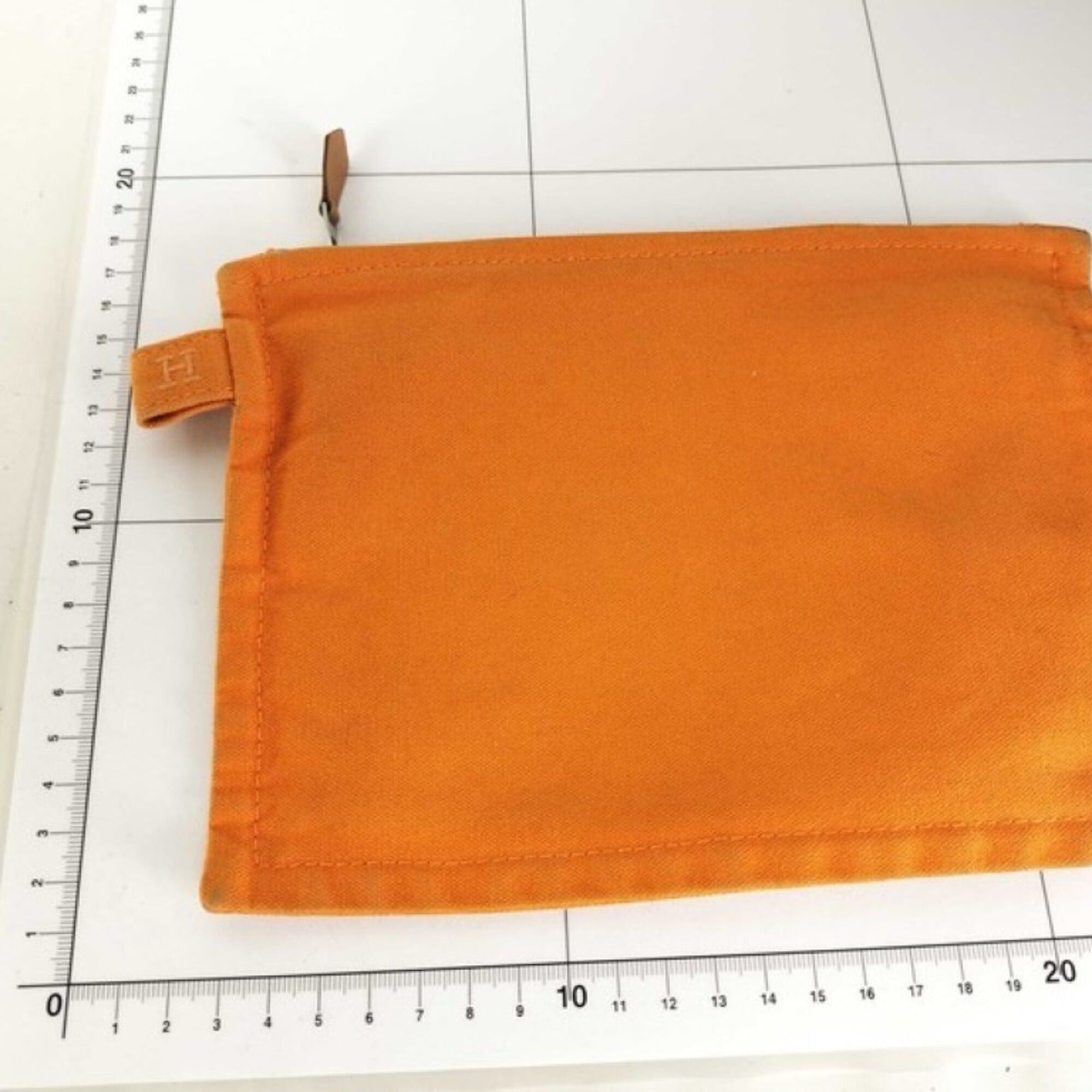 Hermes HERMES Bora Orange Canvas Pouch Bag (Unisex) Size ONE SIZE - 10 Thumbnail
