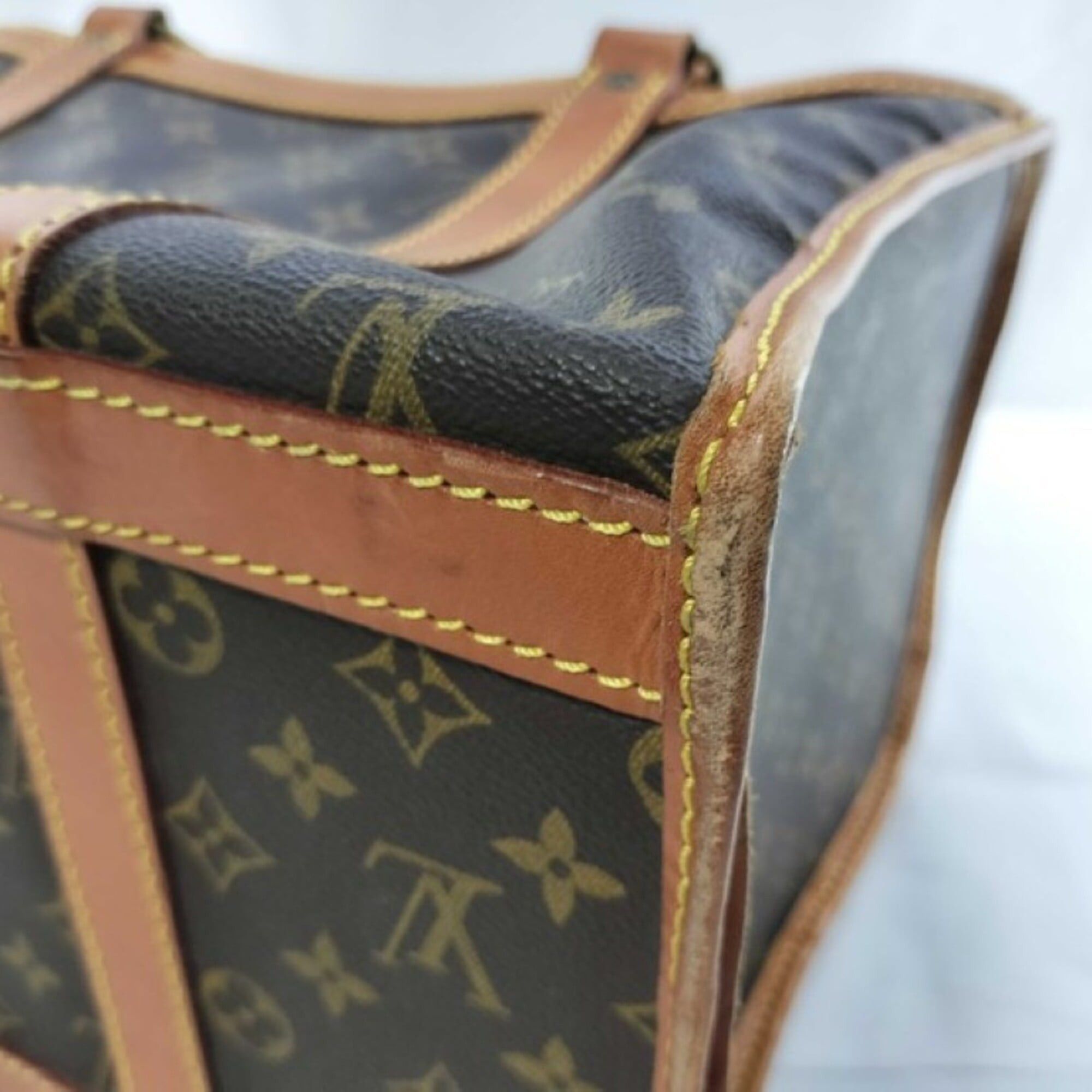 Louis Vuitton LOUIS VUITTON Sac Chien 40 Boston Bag M42024 Brown Monogram Handbag Pet Carrier Size ONE SIZE - 5 Thumbnail