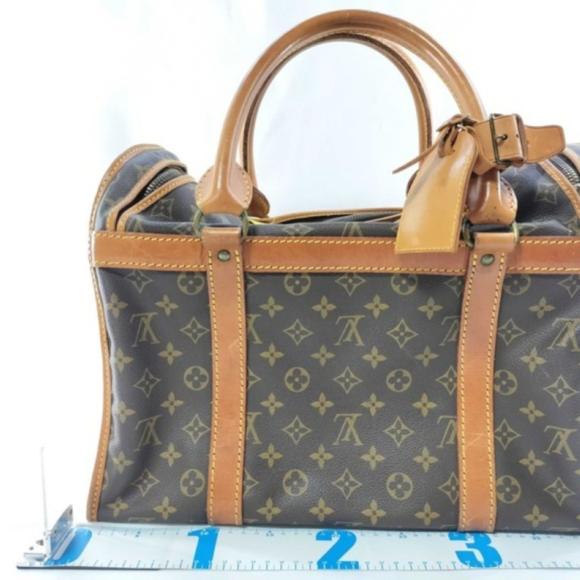 Louis Vuitton LOUIS VUITTON Sac Chien 40 Boston Bag M42024 Brown Monogram Handbag Pet Carrier Size ONE SIZE - 2 Thumbnail
