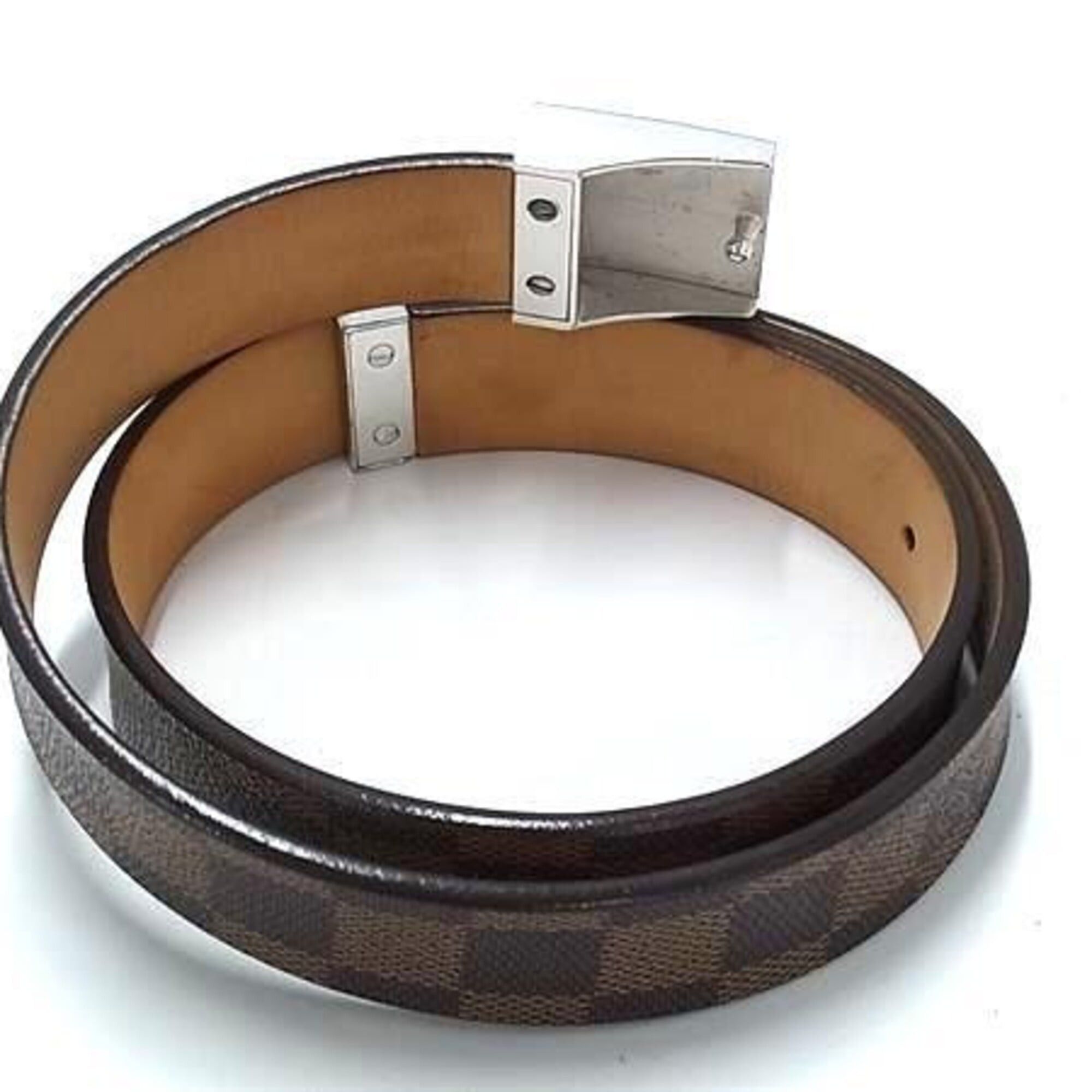 Louis Vuitton Louis Vuitton Damier Belt, Carrée M6803, Ebene PVC Leather, Unisex Size ONE SIZE - 2 Thumbnail