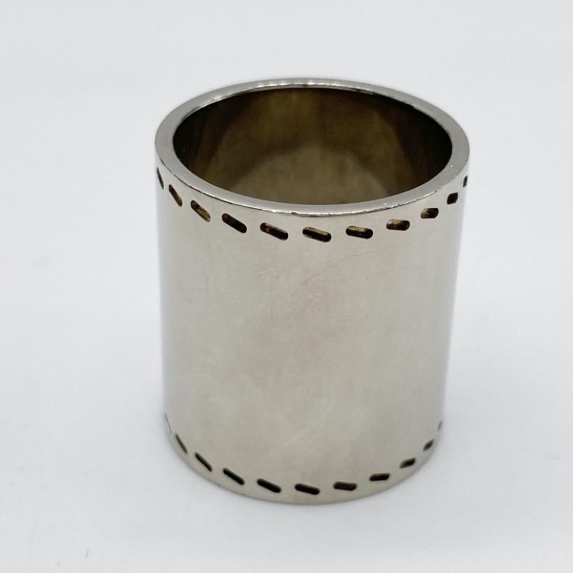 Hermes HERMES scarf ring, silver metal, women's, padlock motif. Size ONE SIZE - 2 Thumbnail
