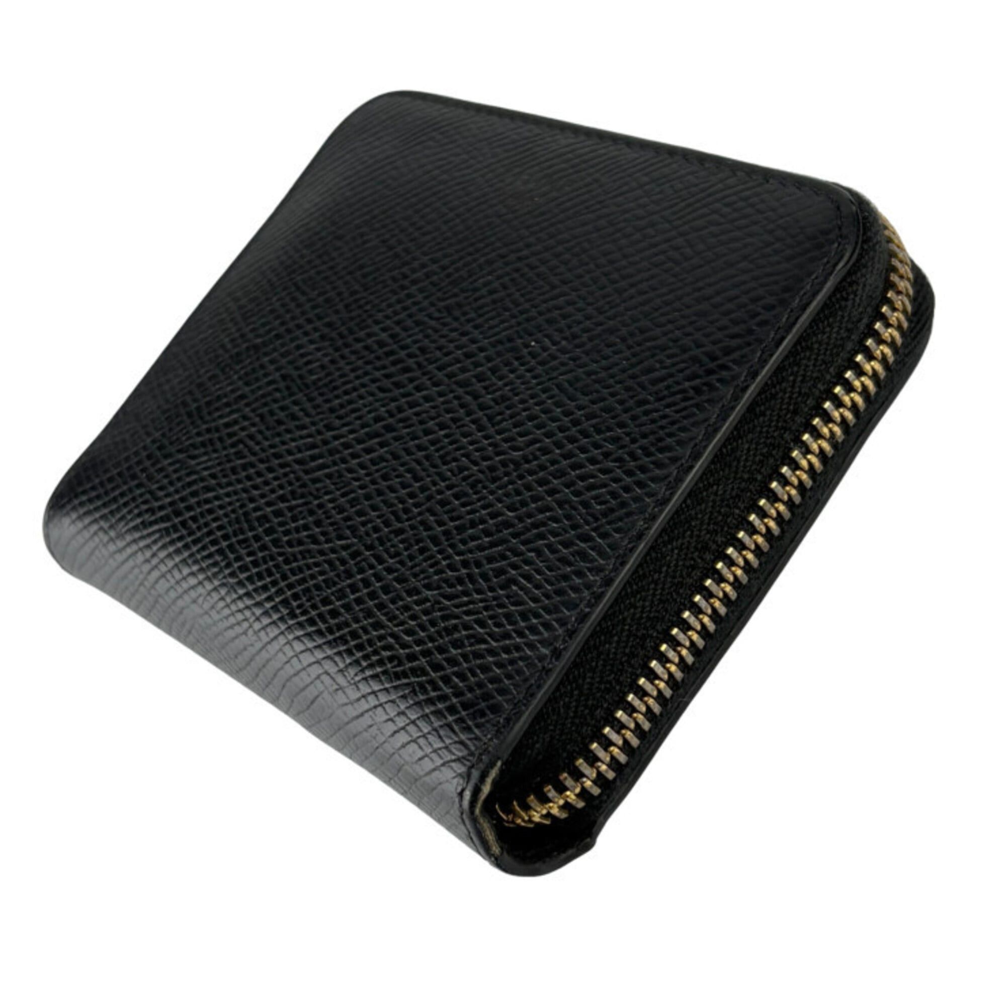 Celine Celine Bi-fold Wallet Small Zip Essential 10L20 Black Leather Unisex Round Size ONE SIZE - 2 Thumbnail