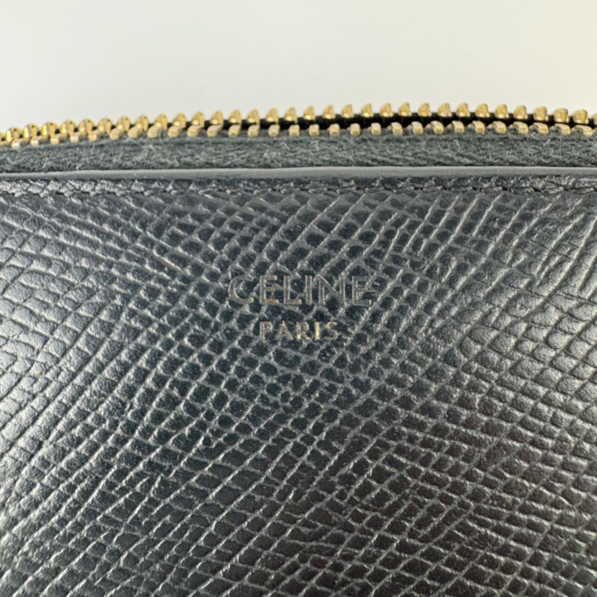 Celine Celine Bi-fold Wallet Small Zip Essential 10L20 Black Leather Unisex Round Size ONE SIZE - 10 Thumbnail