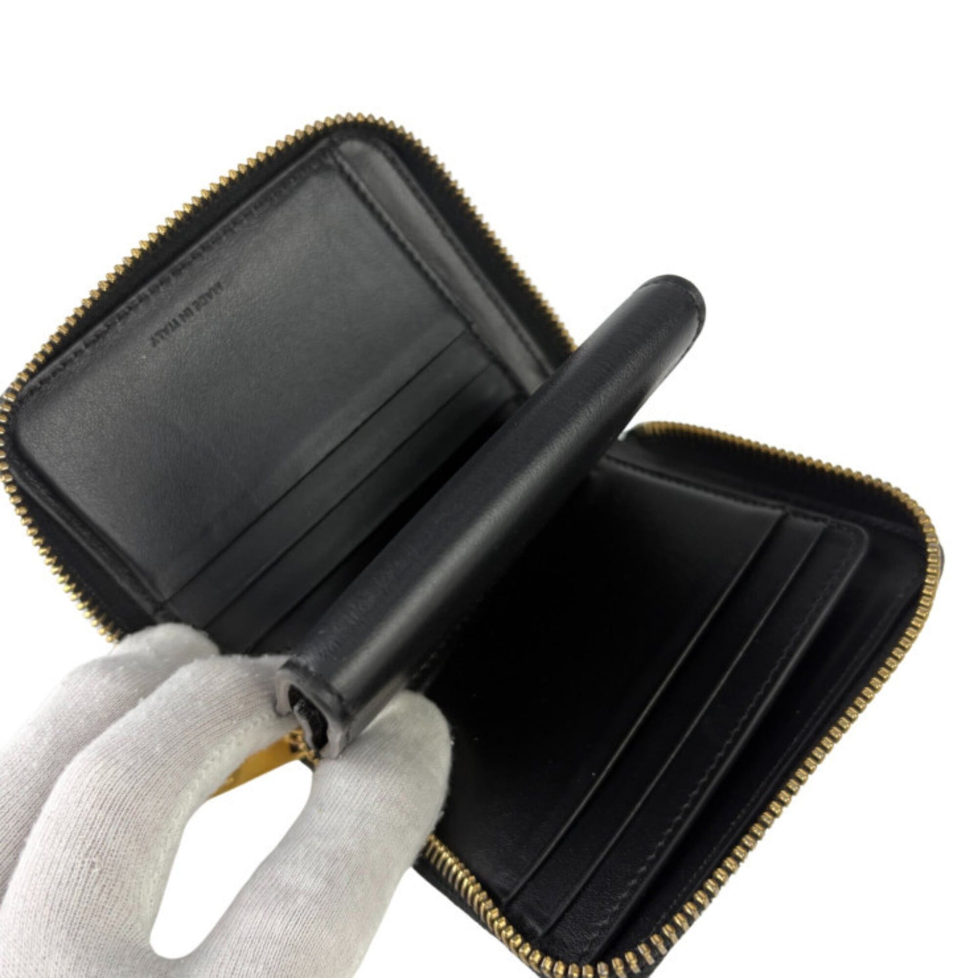 Celine Celine Bi-fold Wallet Small Zip Essential 10L20 Black Leather Unisex Round Size ONE SIZE - 7 Thumbnail