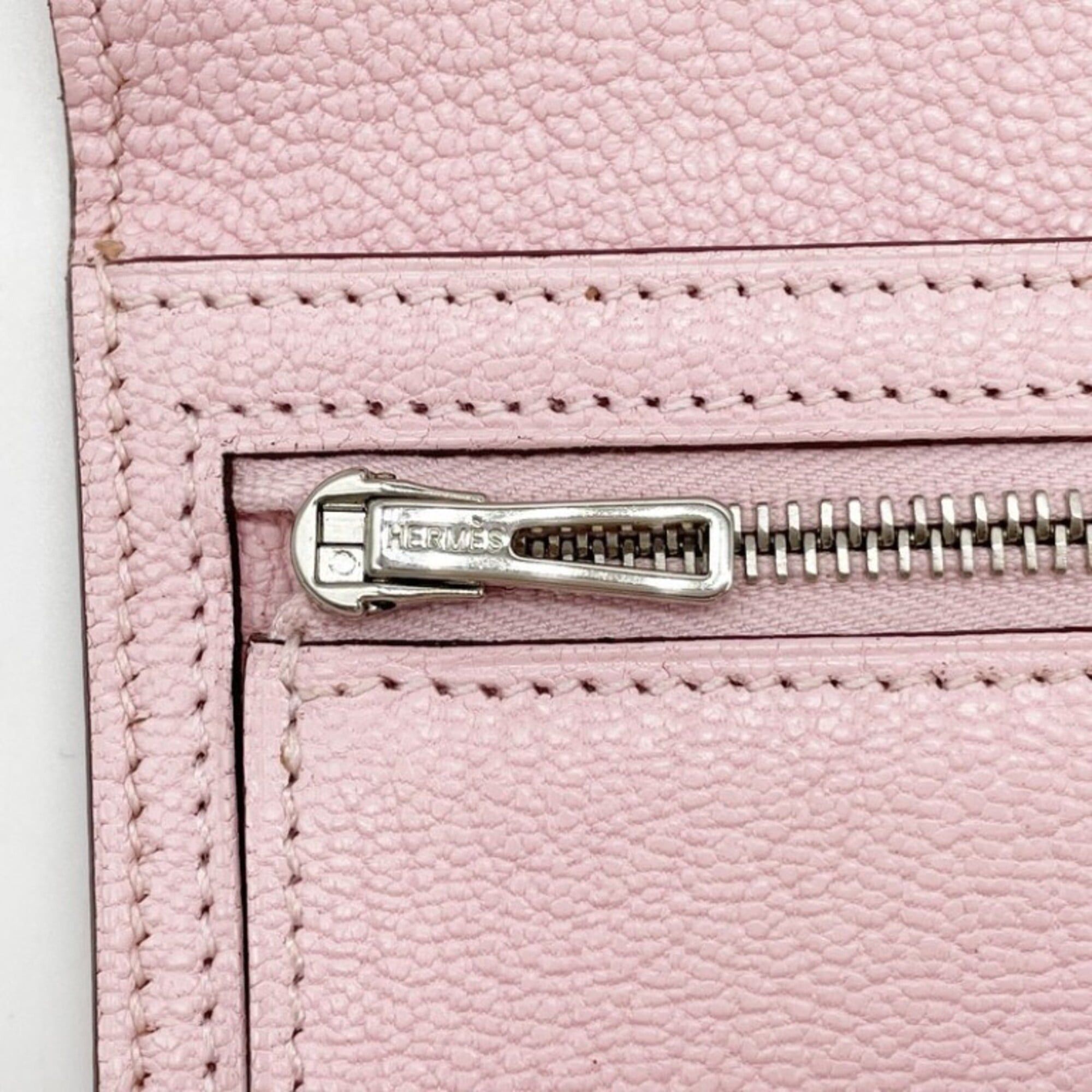 Hermes HERMES Bearn Soufflé Long Wallet, Rose Sakura, Chevre Leather, Women's Bi-fold Wallet Size ONE SIZE - 8 Thumbnail