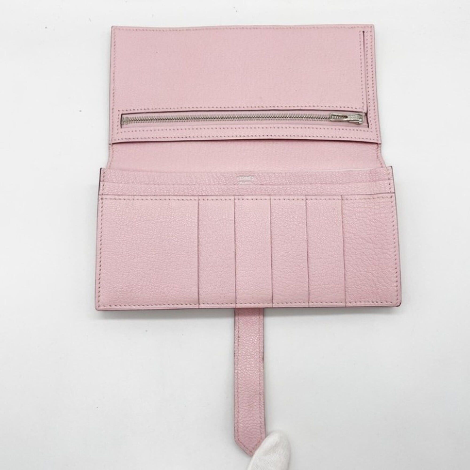 Hermes HERMES Bearn Soufflé Long Wallet, Rose Sakura, Chevre Leather, Women's Bi-fold Wallet Size ONE SIZE - 6 Thumbnail