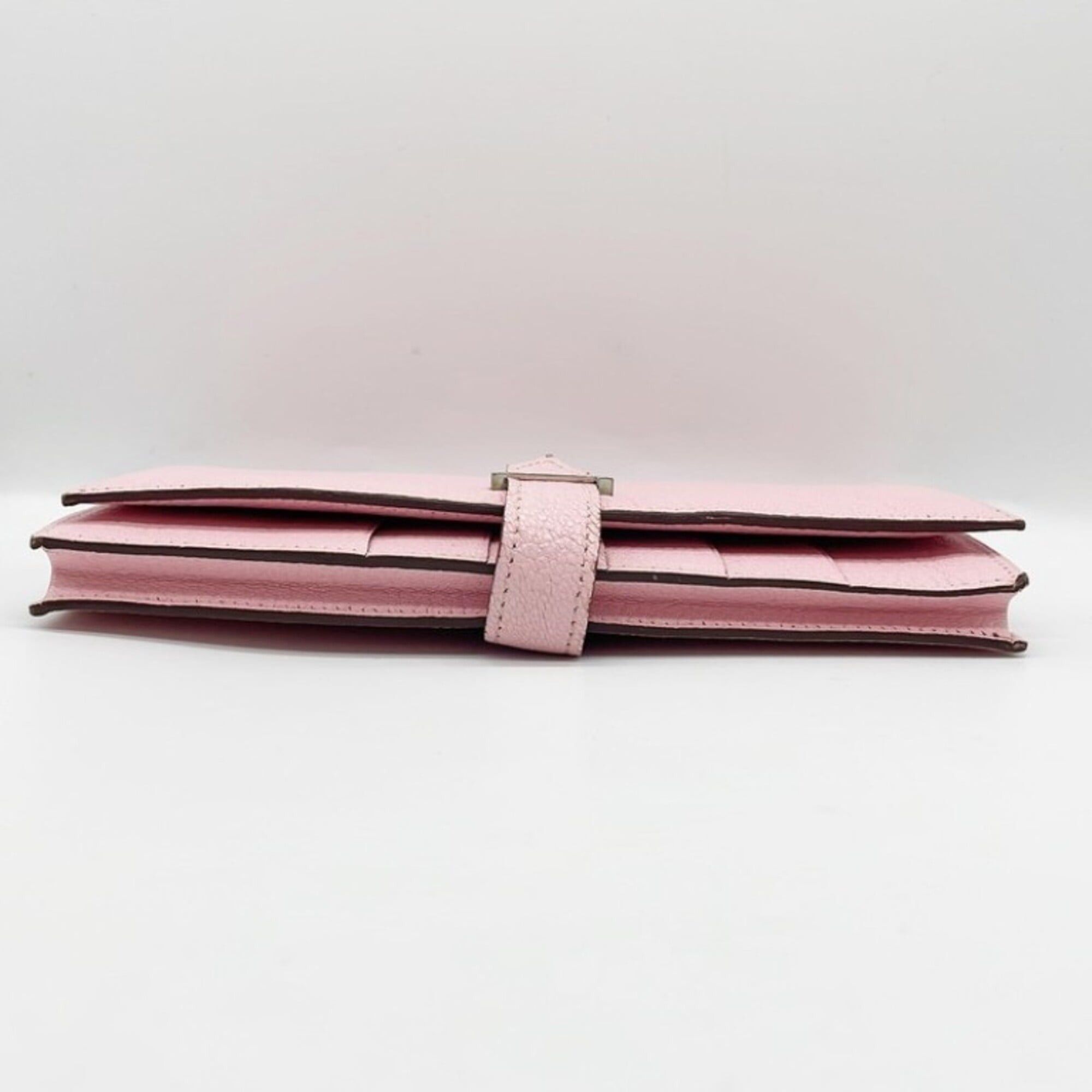 Hermes HERMES Bearn Soufflé Long Wallet, Rose Sakura, Chevre Leather, Women's Bi-fold Wallet Size ONE SIZE - 3 Thumbnail