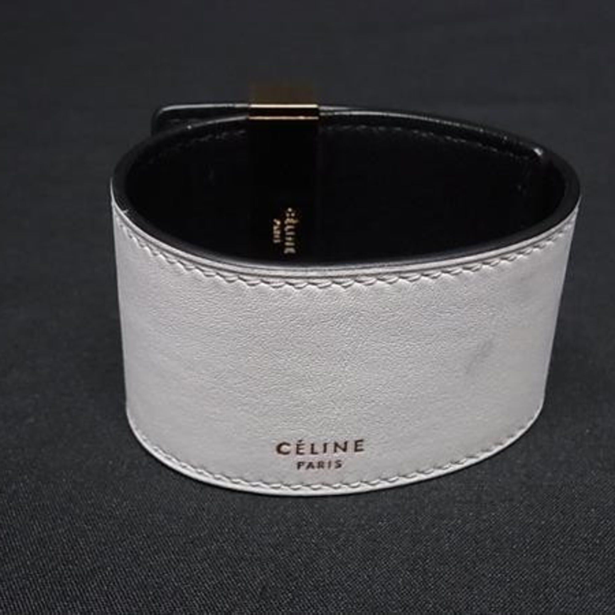 Celine Celine Bracelet White Leather Women's Size ONE SIZE - 2 Thumbnail