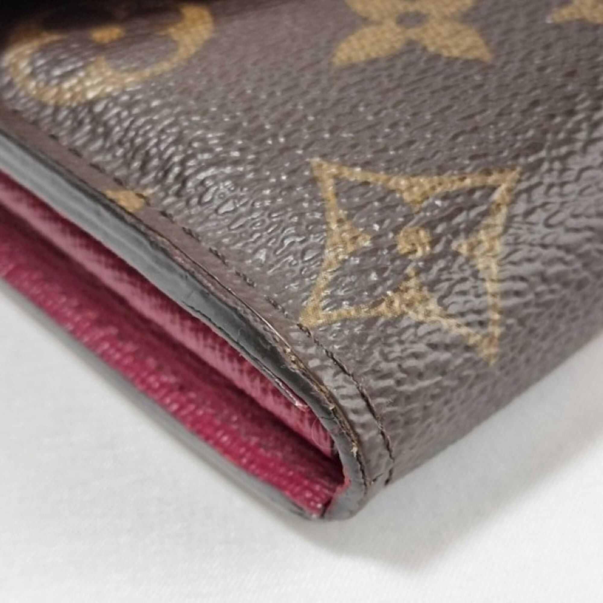 Louis Vuitton Louis Vuitton Long Wallet Portefeuille Sarah M62234 Brown Fuchsia Monogram Women's Bi-fold Size ONE SIZE - 4 Thumbnail