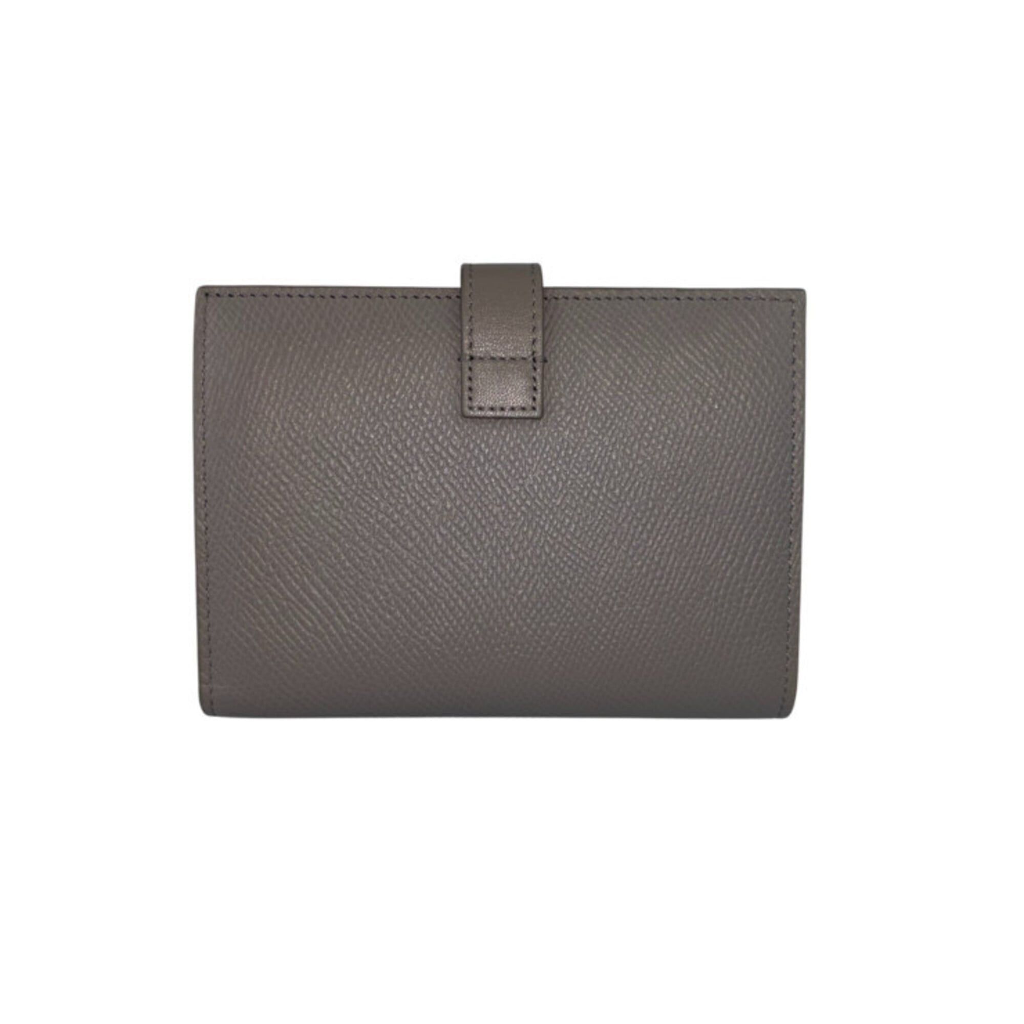 Celine CELINE Medium Strap Wallet (10B643BFP) - Greige Leather Women's Bi-fold Size ONE SIZE - 3 Thumbnail