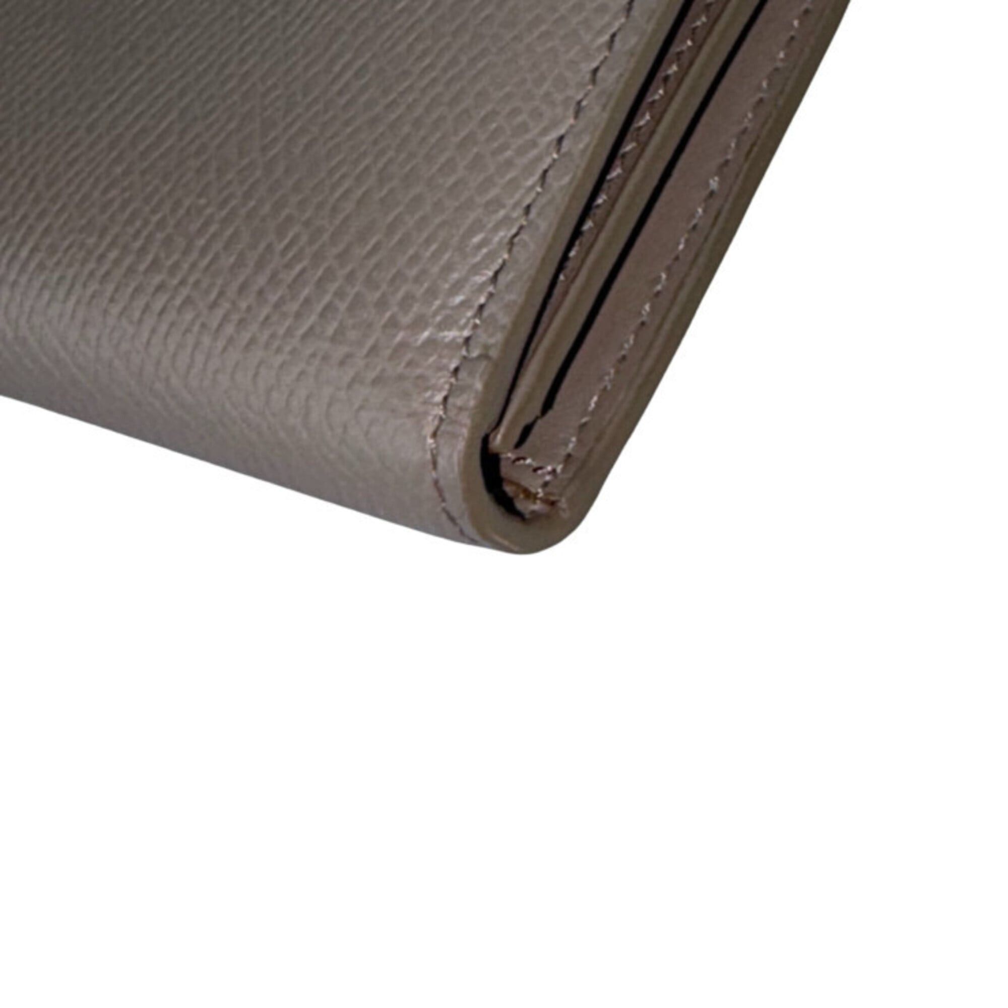 Celine CELINE Medium Strap Wallet (10B643BFP) - Greige Leather Women's Bi-fold Size ONE SIZE - 5 Thumbnail