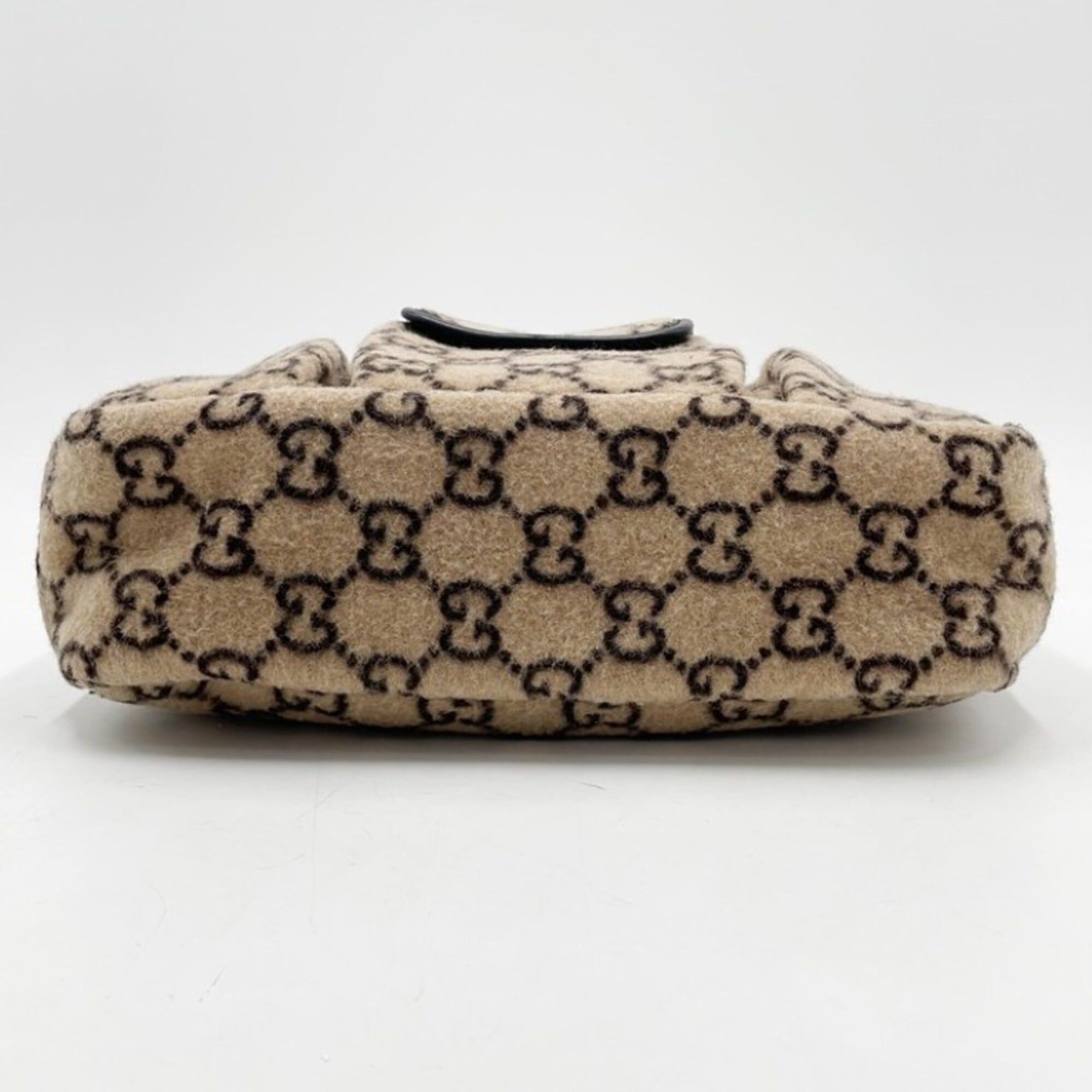 Gucci GUCCI handbag 628159 beige wool leather women's Size ONE SIZE - 3 Thumbnail