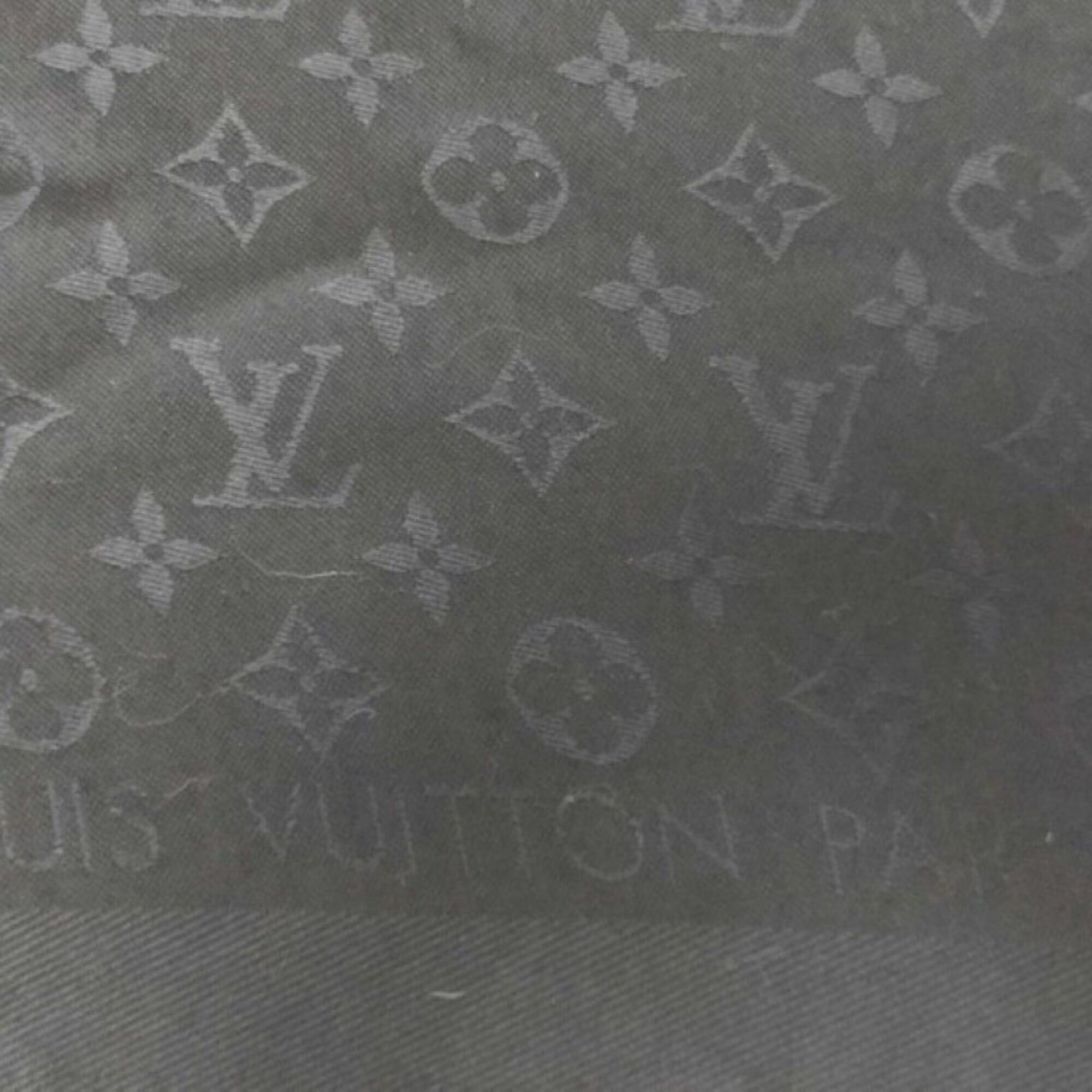 Louis Vuitton LOUIS VUITTON Monogram Shawl/Stole, M71329, Black, Silk & Wool, Women's Size ONE SIZE - 5 Thumbnail