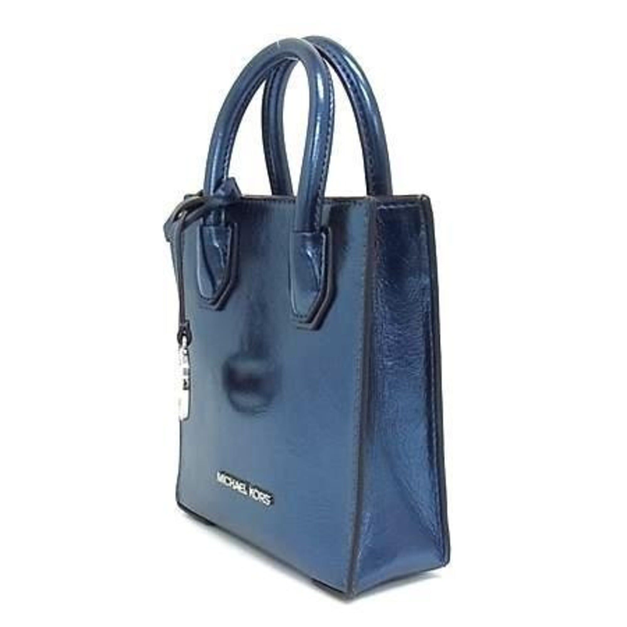 Michael Kors MICHAEL KORS Mercer XS NS Shopper Crossbody Handbag 35H3SM9COM Blue Leather Women's Size ONE SIZE - 3 Thumbnail