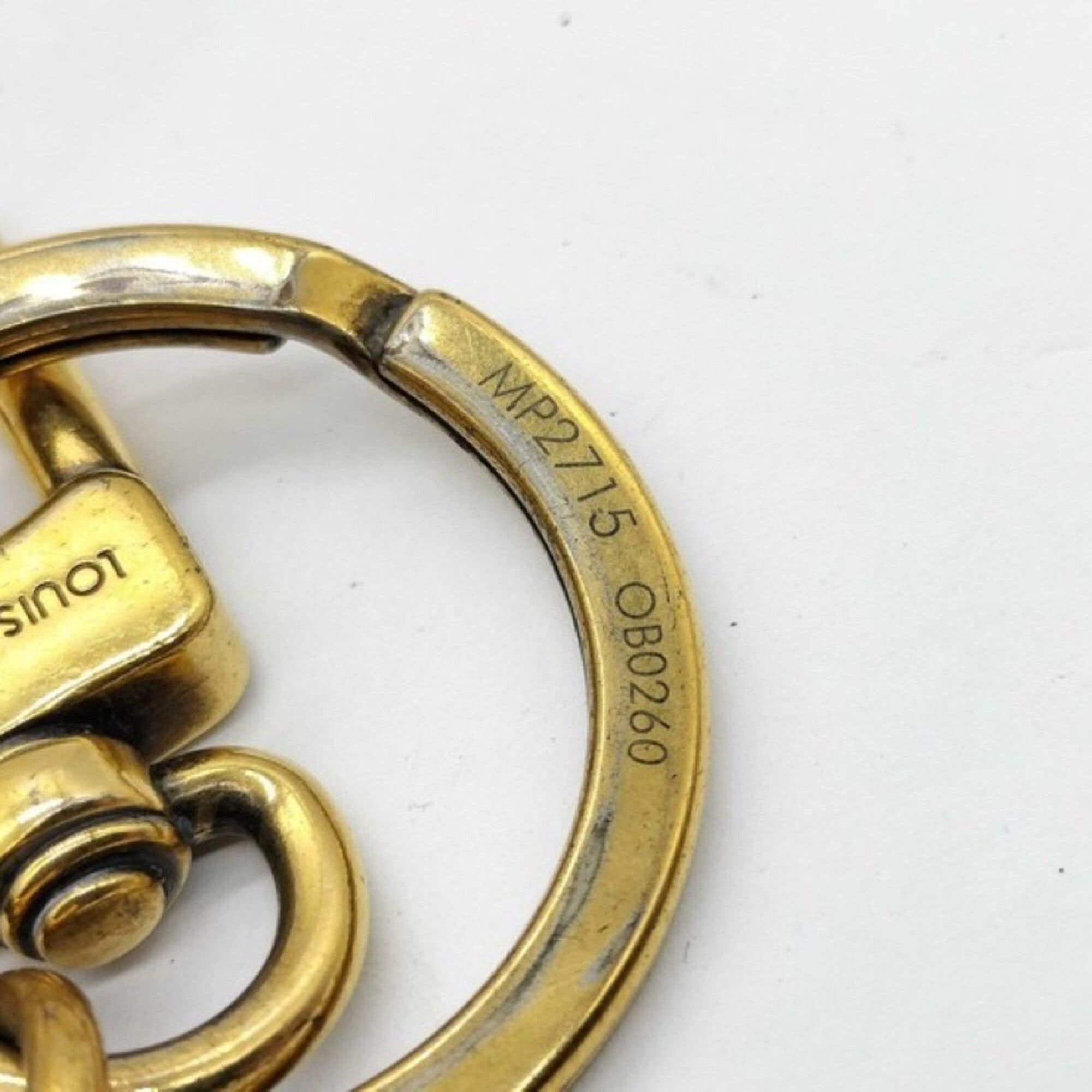 Louis Vuitton Louis Vuitton Keychain Portefeuille Squared LV MP2715 Gold Metal Unisex Bag Charm Size ONE SIZE - 6 Thumbnail