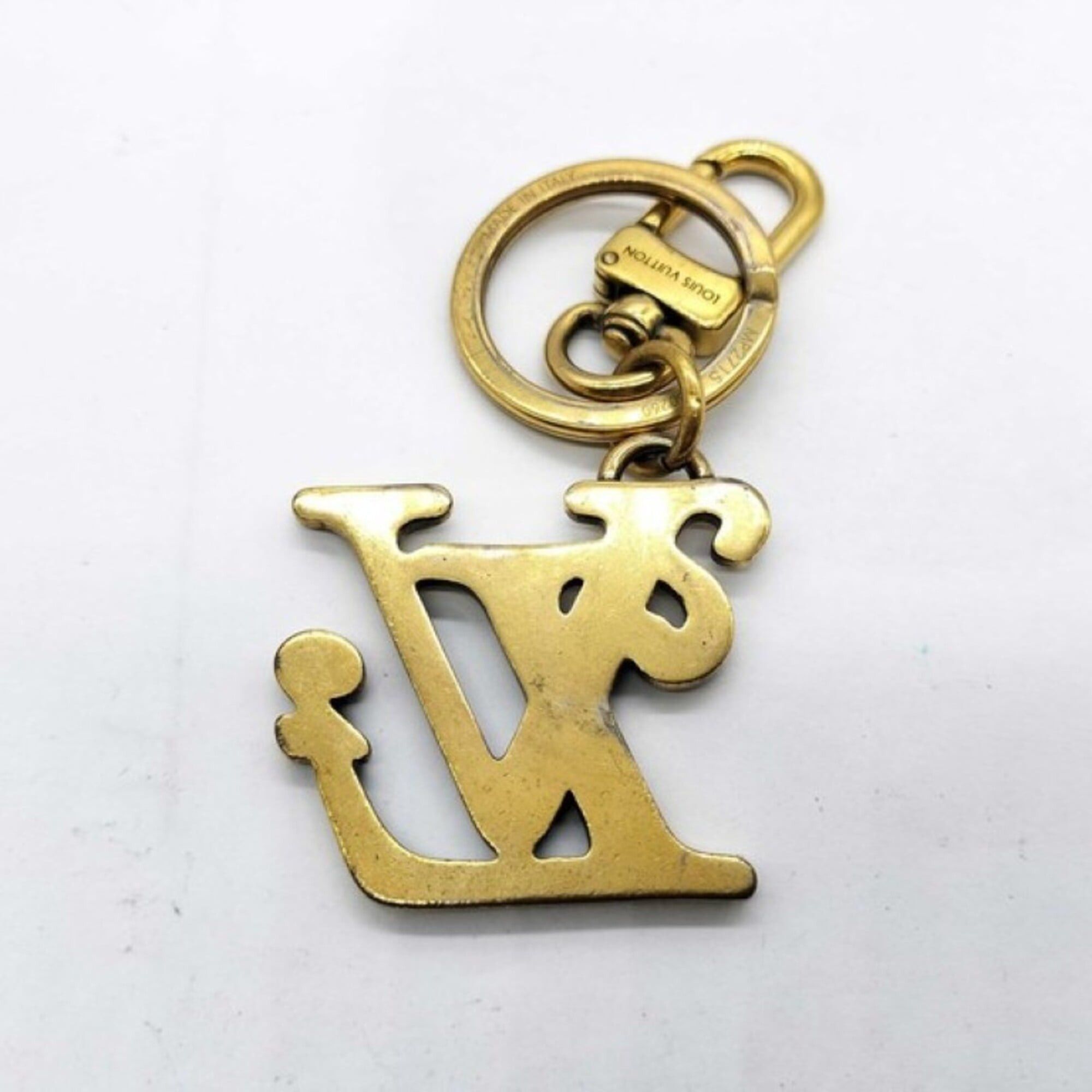 Louis Vuitton Louis Vuitton Keychain Portefeuille Squared LV MP2715 Gold Metal Unisex Bag Charm Size ONE SIZE - 4 Thumbnail
