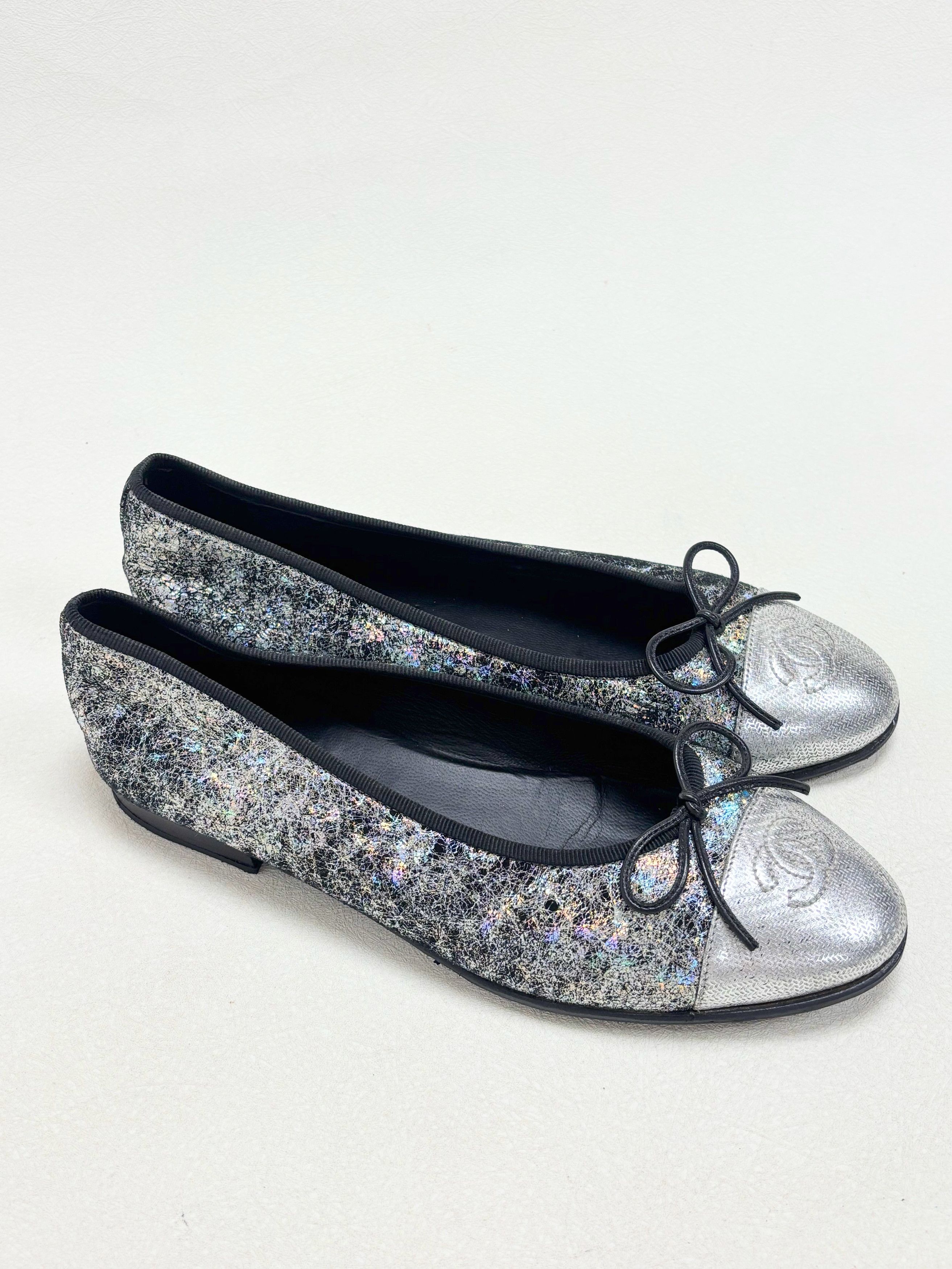 Chanel Ballerines Argent Size US 6.5 / IT 36.5 - 4 Thumbnail