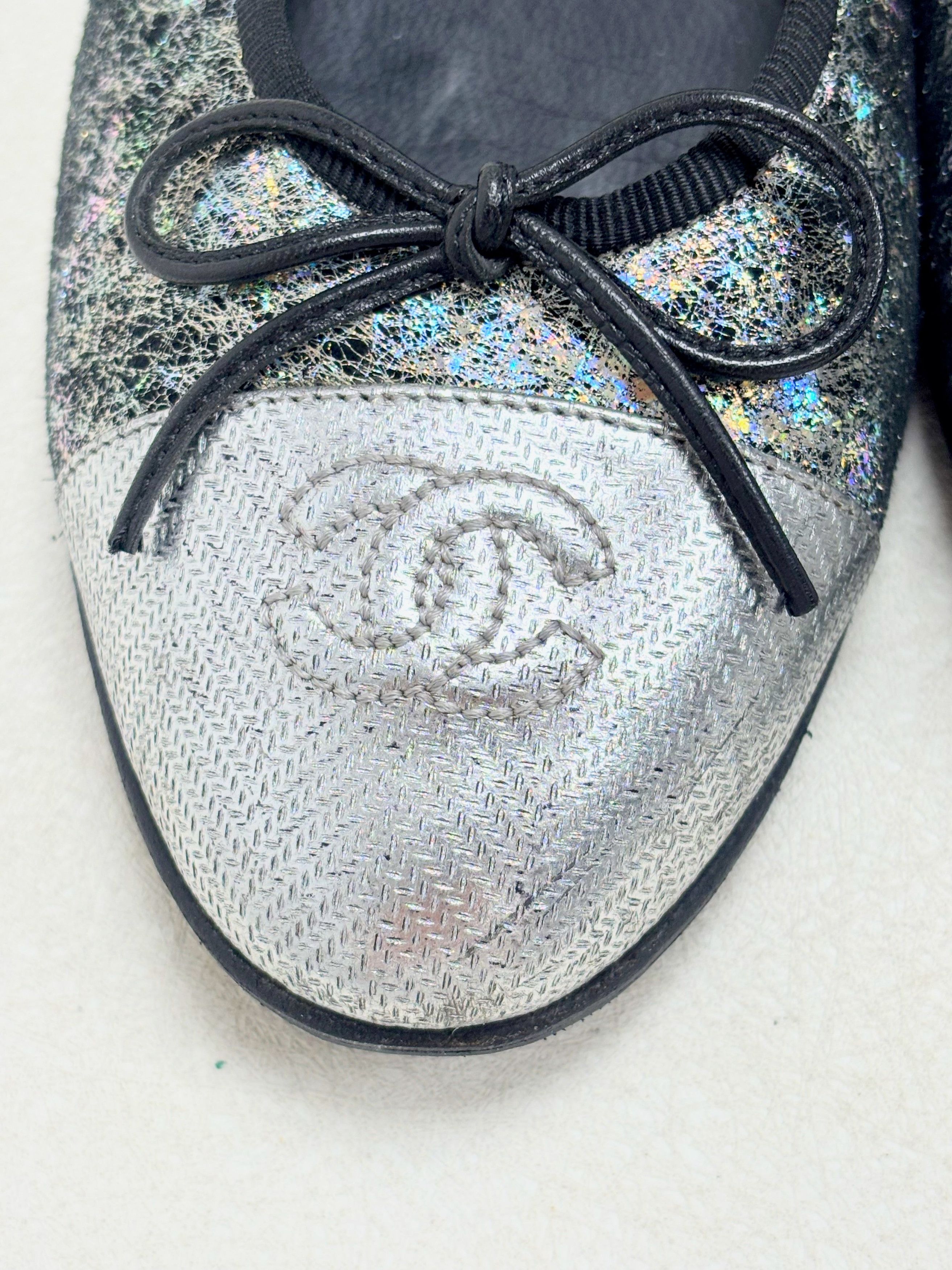 Chanel Ballerines Argent Size US 6.5 / IT 36.5 - 2 Thumbnail