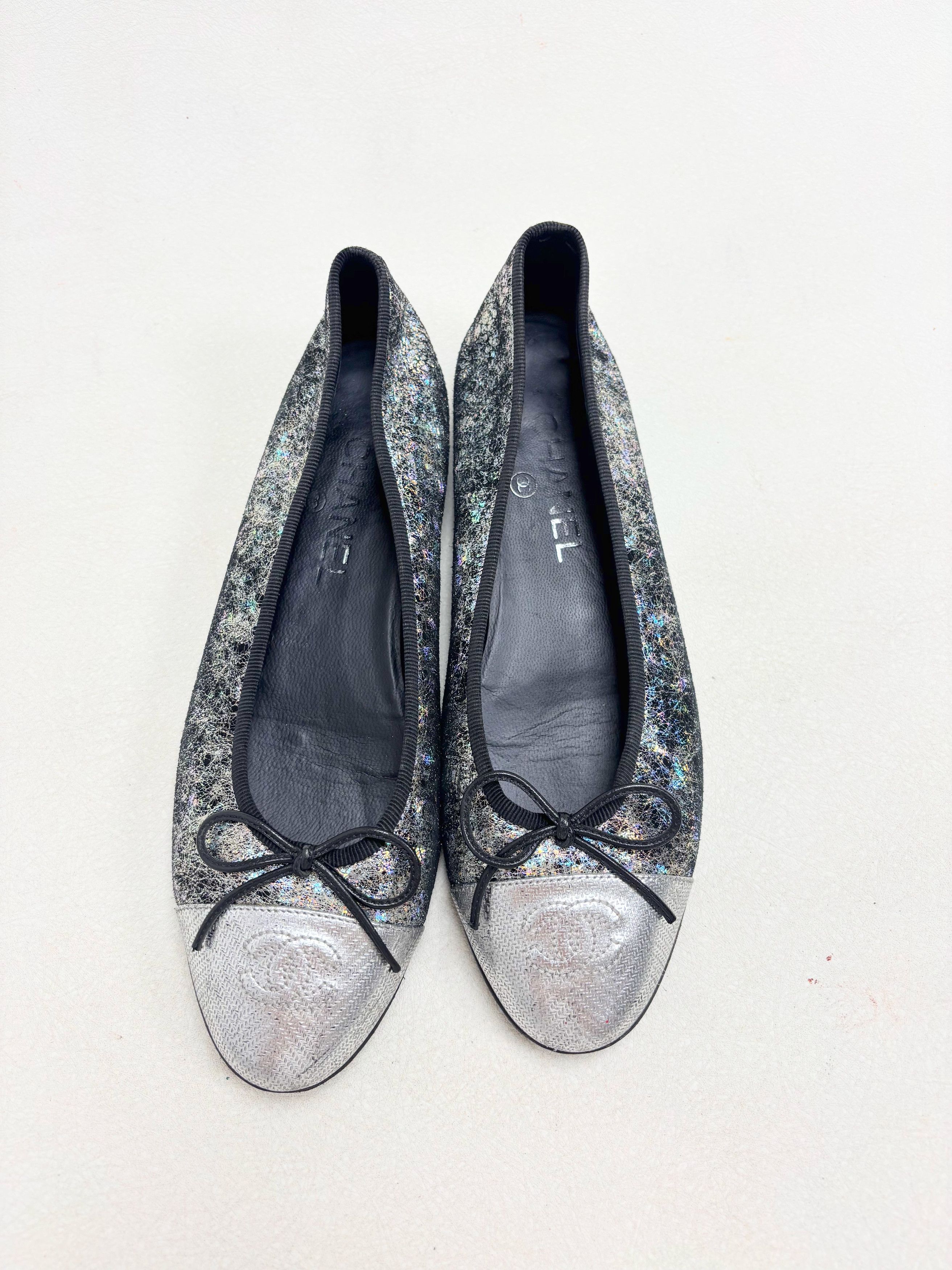 Chanel Ballerines Argent Size US 6.5 / IT 36.5 - 3 Thumbnail