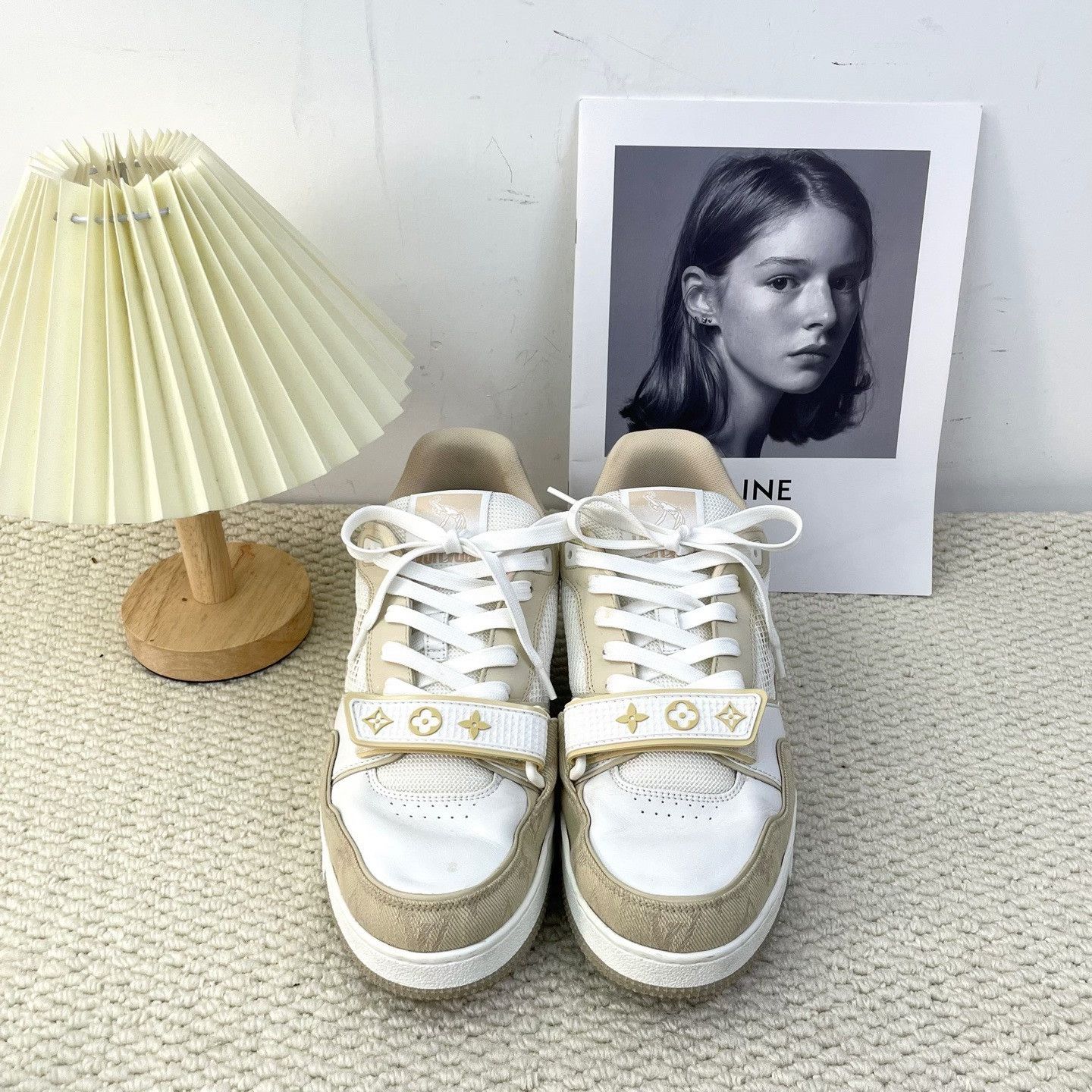 Louis Vuitton Louis Vuitton Training Beige Lowtop Sneakers Men Size US 6 / EU 39 - 2 Thumbnail