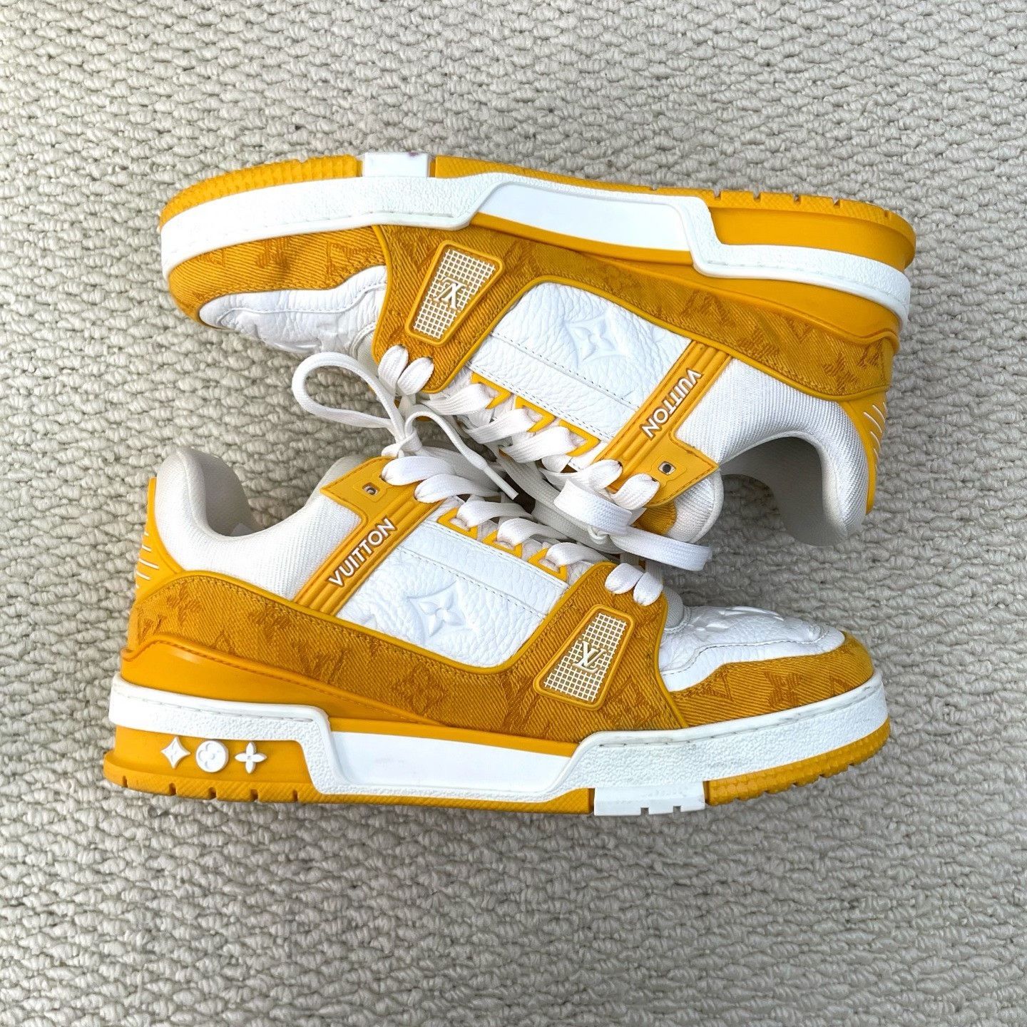 Louis Vuitton Louis Vuitton Training Yellow Lowtop Sneakers Men Size US 6 / EU 39 - 4 Thumbnail