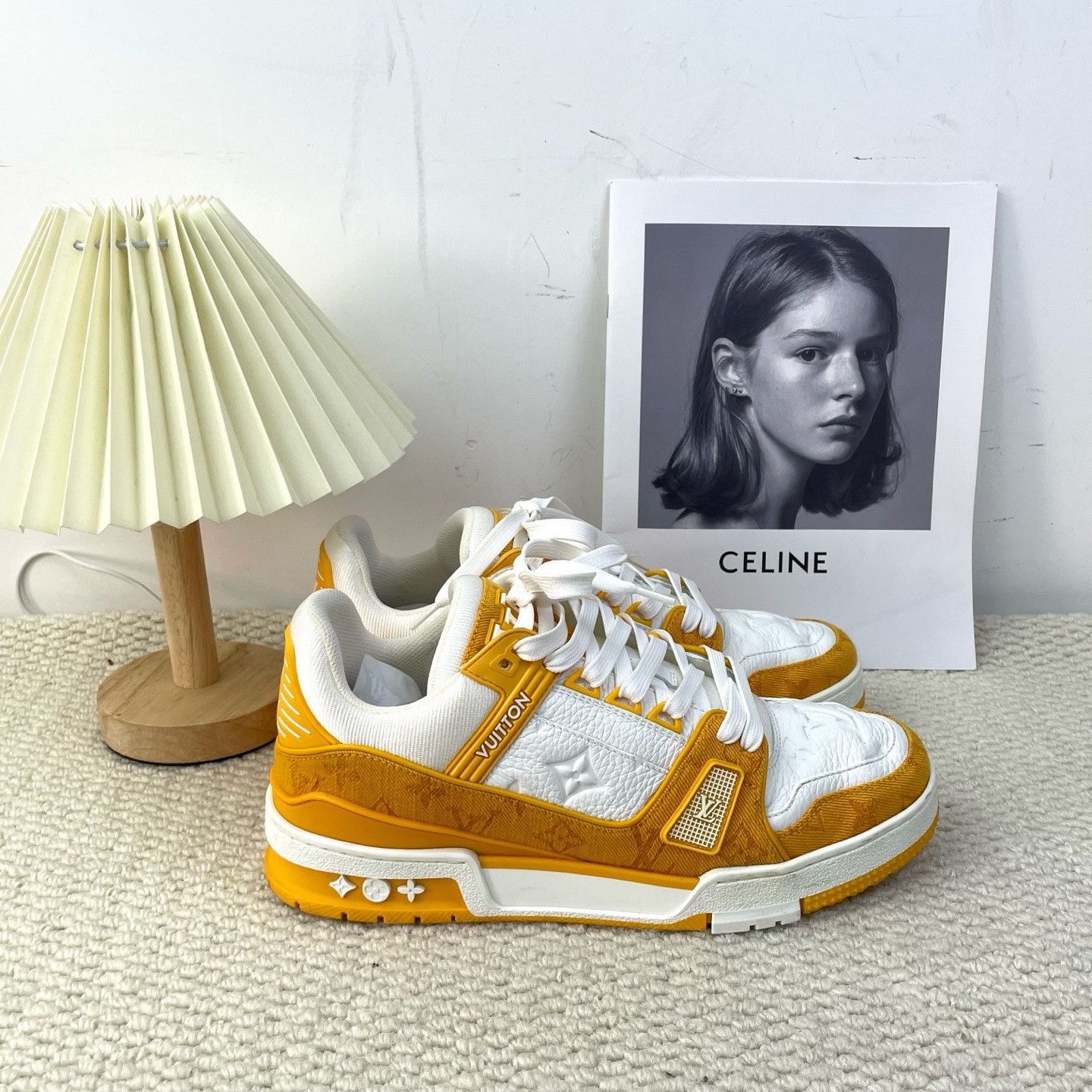 Louis Vuitton Louis Vuitton Training Yellow Lowtop Sneakers Men Size US 6 / EU 39 - 3 Thumbnail