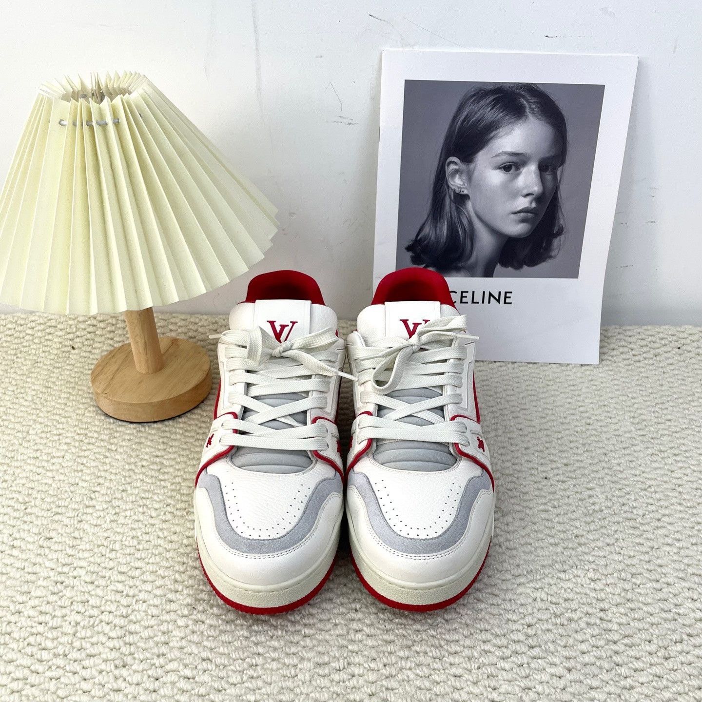 Louis Vuitton Louis Vuitton Training Red Lowtop Sneakers Men Size US 6 / EU 39 - 2 Thumbnail