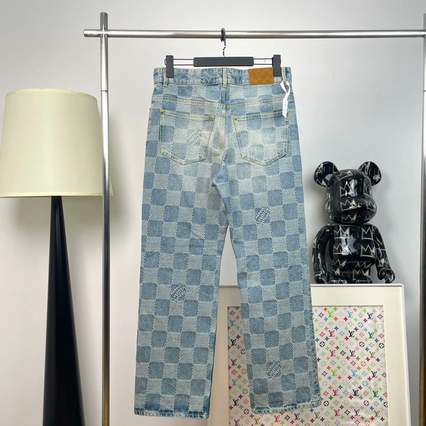Louis Vuitton Louis Vuitton Printed Plaid Denim Jeans 34 Men Size US 34 / EU 50 - 2 Thumbnail