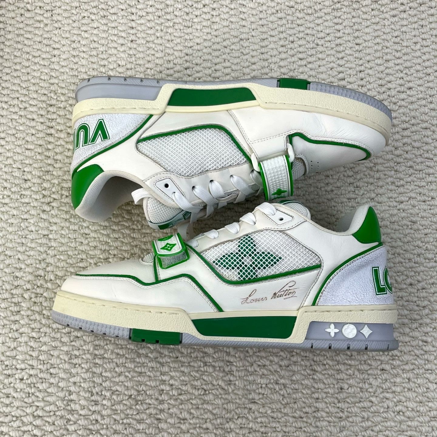 Louis Vuitton Louis Vuitton Training Green Lowtop Sneakers 10 Men Size US 10 / EU 43 - 4 Thumbnail