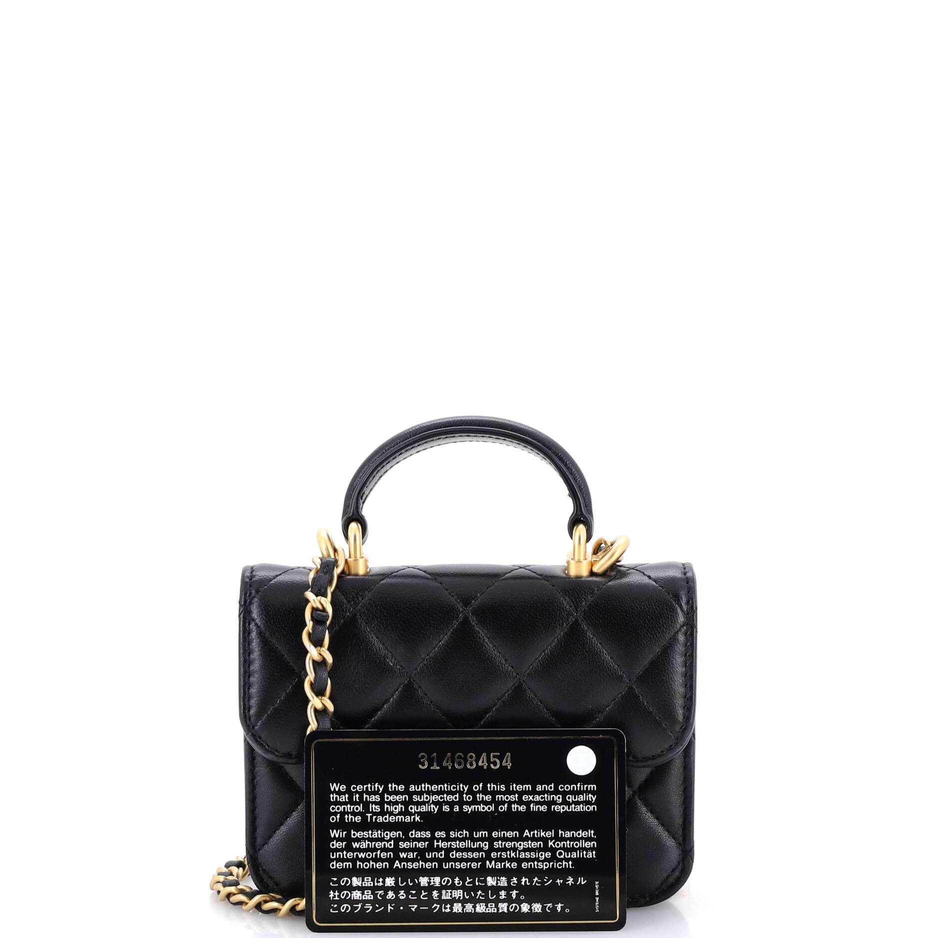 Chanel Top Handle Flap Coin Purse with Chain Size ONE SIZE - 2 Thumbnail