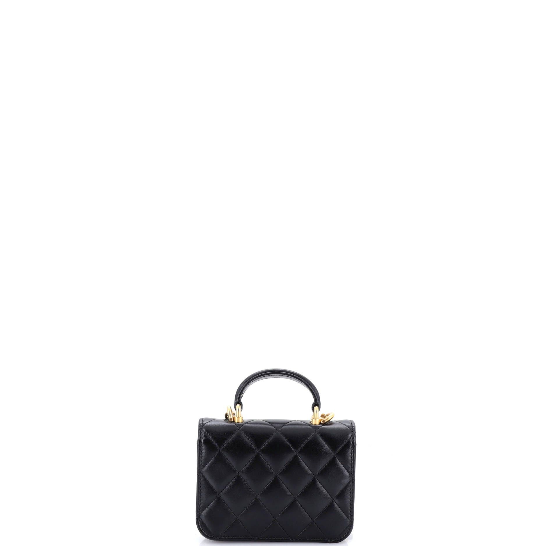 Chanel Top Handle Flap Coin Purse with Chain Size ONE SIZE - 4 Thumbnail