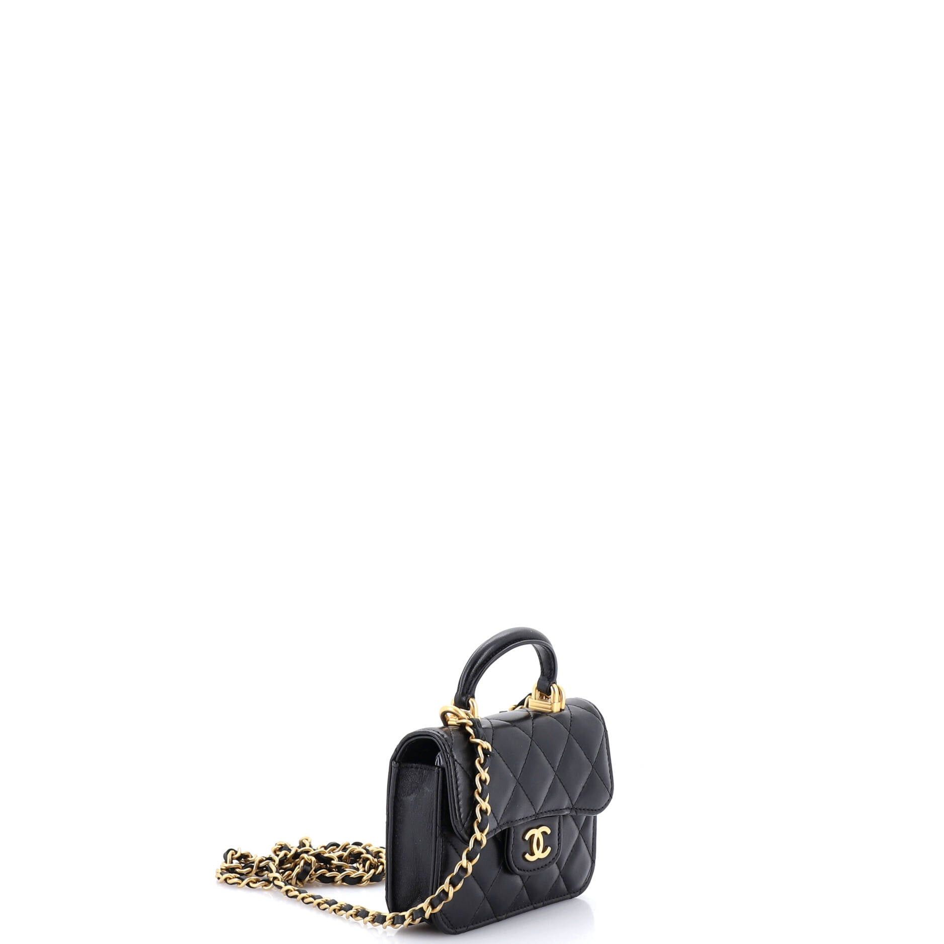 Chanel Top Handle Flap Coin Purse with Chain Size ONE SIZE - 3 Thumbnail