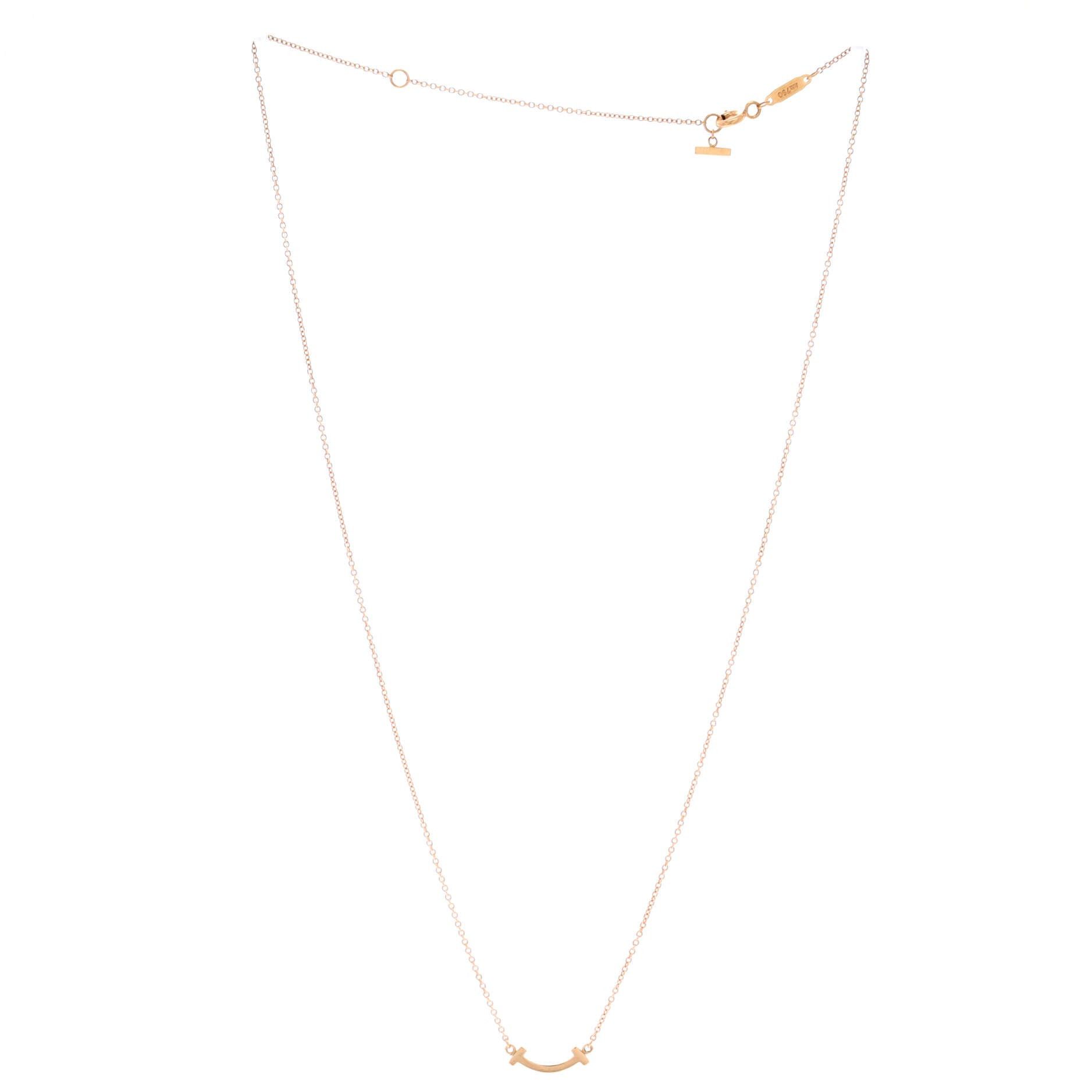 Tiffany & Co. T Smile Pendant Necklace Size ONE SIZE - 3 Thumbnail