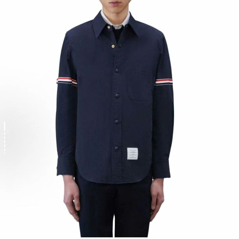 Thom Browne Thom Browne Striped Brown Shirt s Men Size US S / EU 44-46 / 1 - 5 Thumbnail