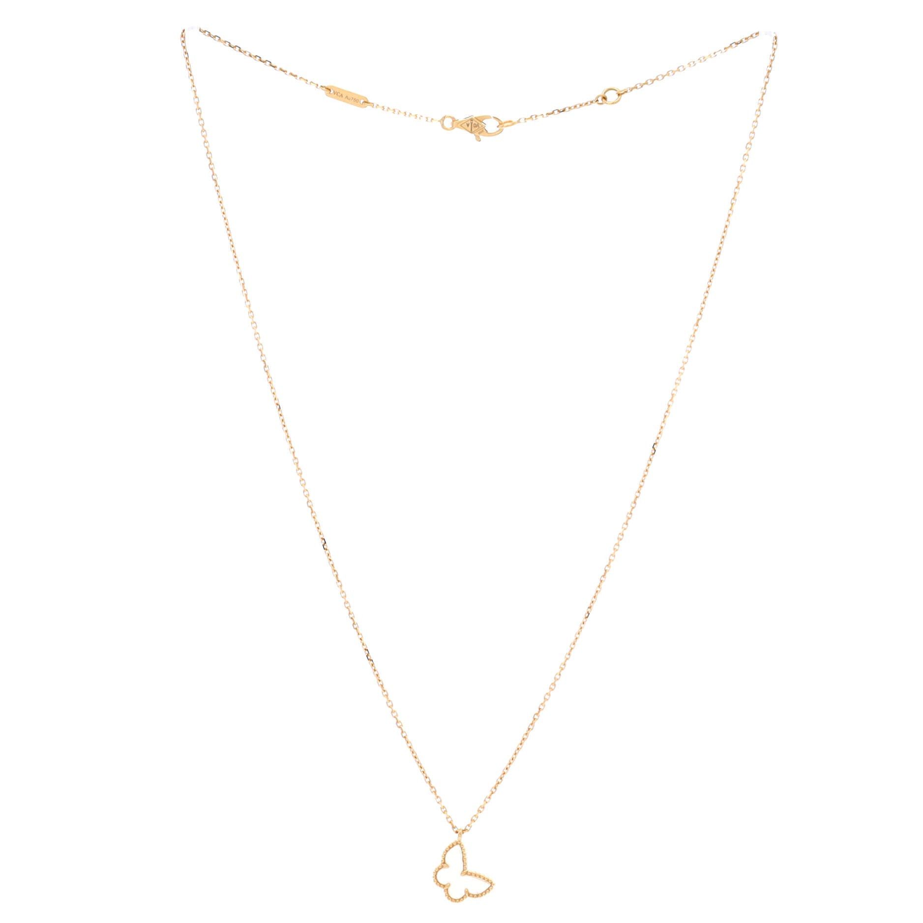 Van Cleef & Arpels Sweet Alhambra Butterfly Pendant Necklace Size ONE SIZE - 3 Thumbnail