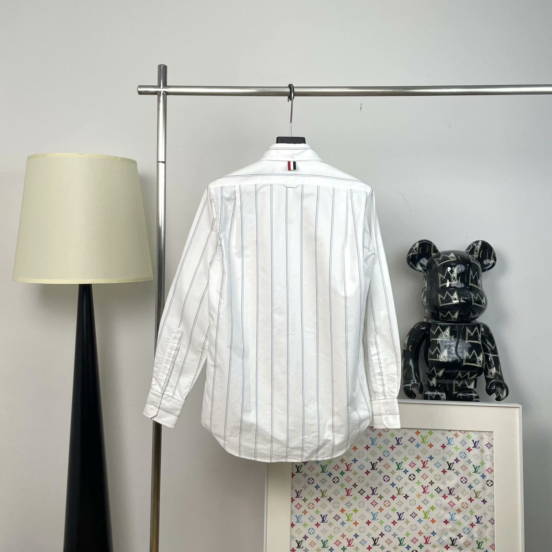 Thom Browne Thom Browne Embroidered Striped Brown Shirt m Men Size US M / EU 48-50 / 2 - 2 Thumbnail