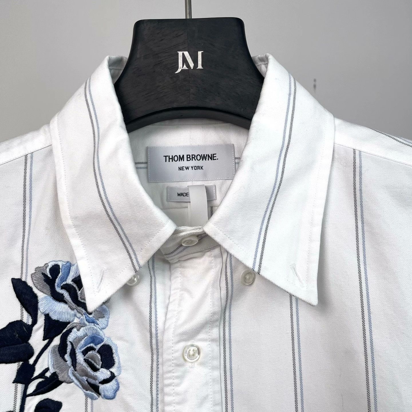 Thom Browne Thom Browne Embroidered Striped Brown Shirt m Men Size US M / EU 48-50 / 2 - 5 Thumbnail