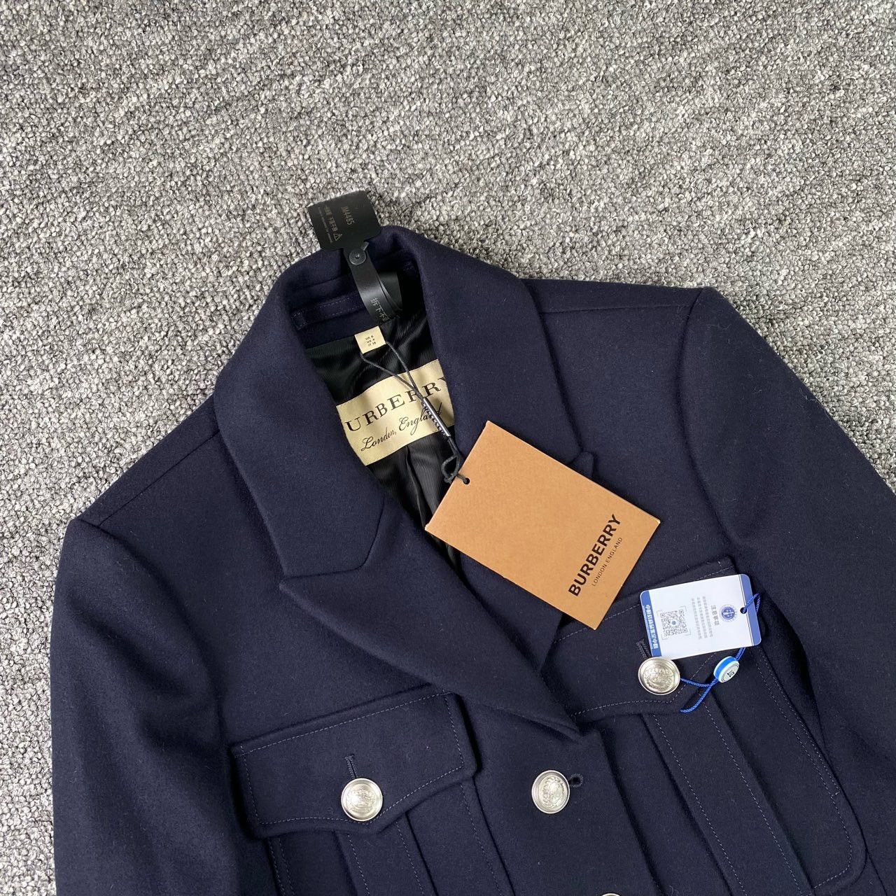 Burberry Burberry Long Blue Coat XS Women Size XS / US 0-2 / IT 36-38 - 3 Thumbnail