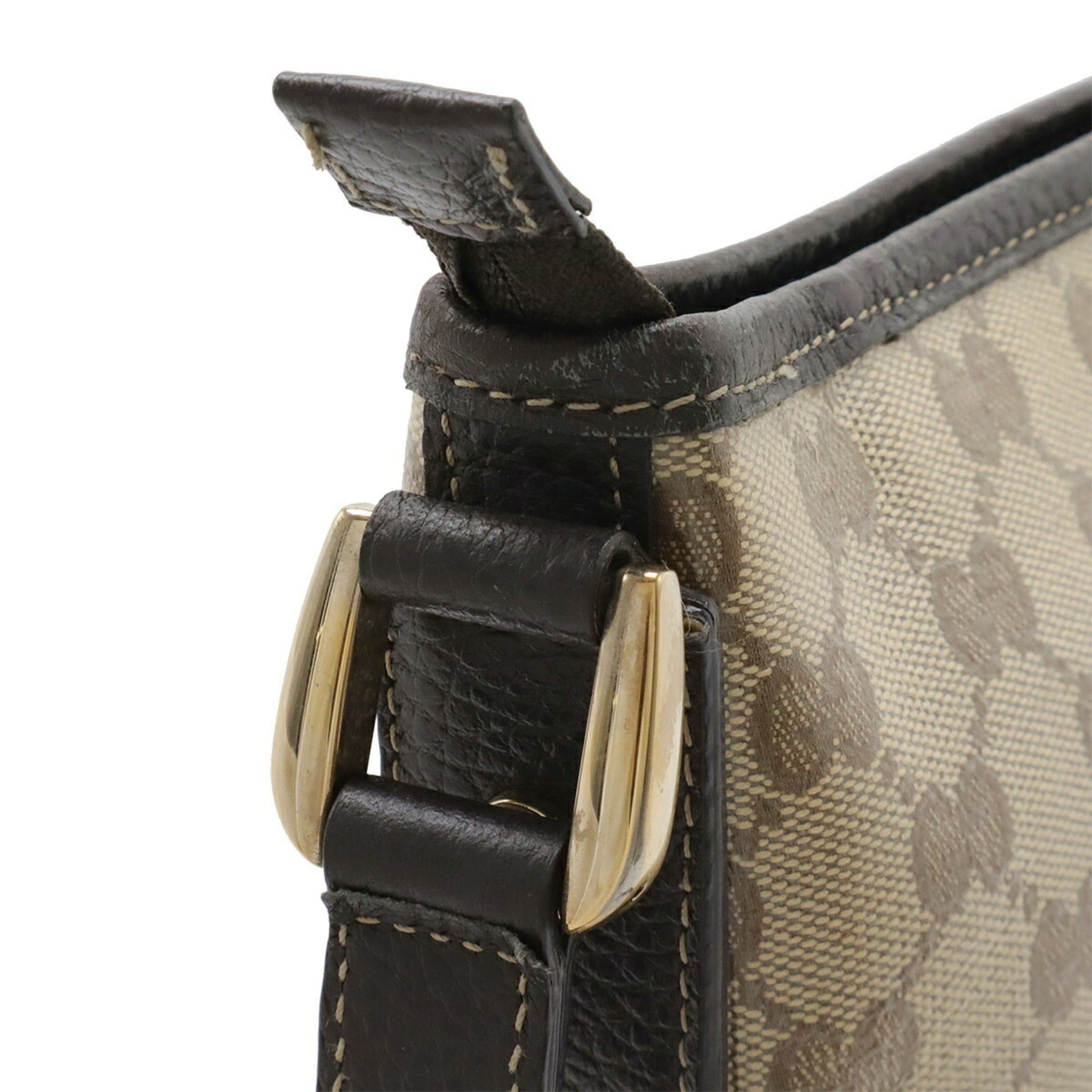 Gucci GUCCI GG Crystal Abbey Shoulder Bag, Coated Canvas and Leather, Beige/Dark Brown, 268642 Size ONE SIZE - 7 Thumbnail