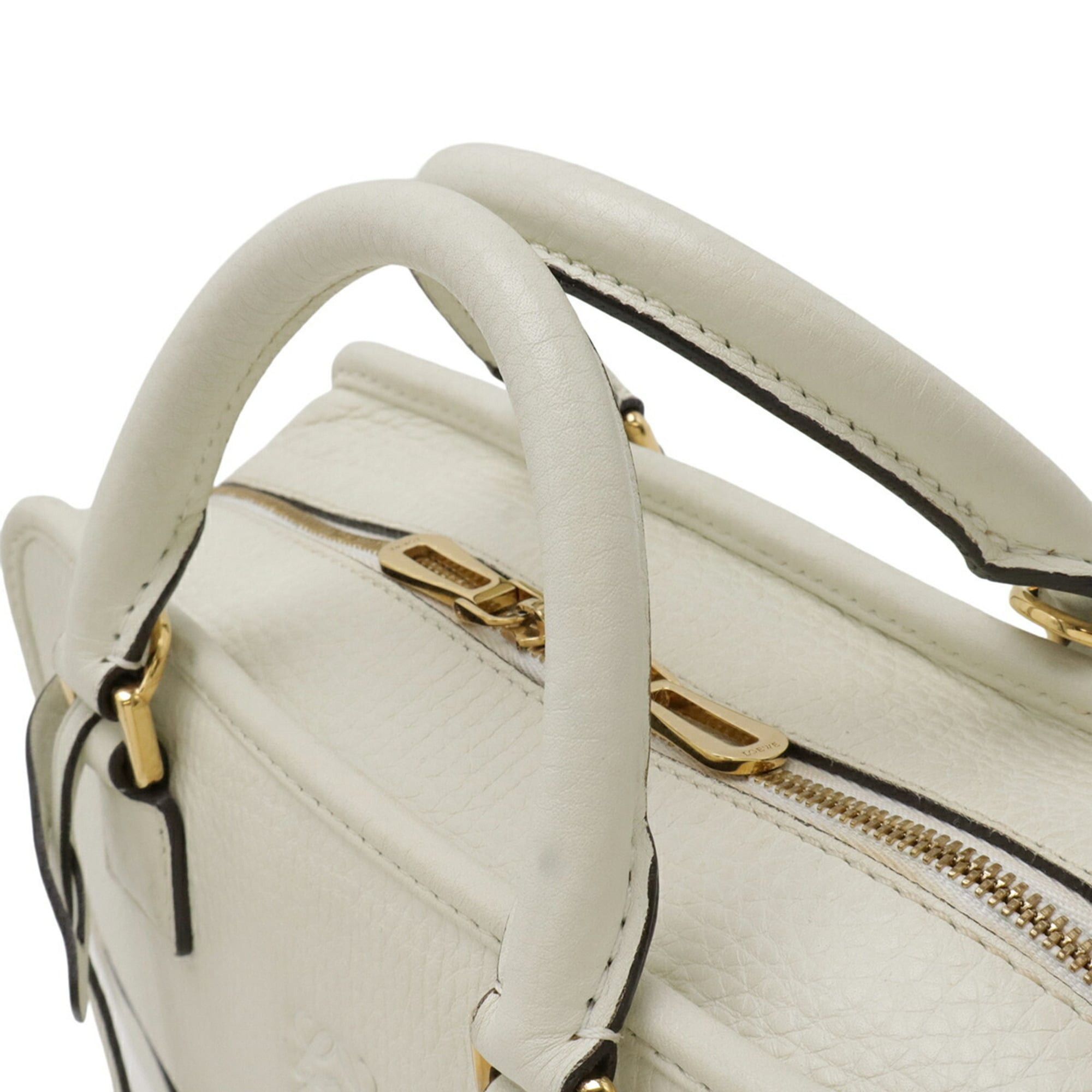 Loewe LOEWE Amazona 23 Anagram Handbag Shoulder Bag Leather Ivory White Size ONE SIZE - 7 Thumbnail