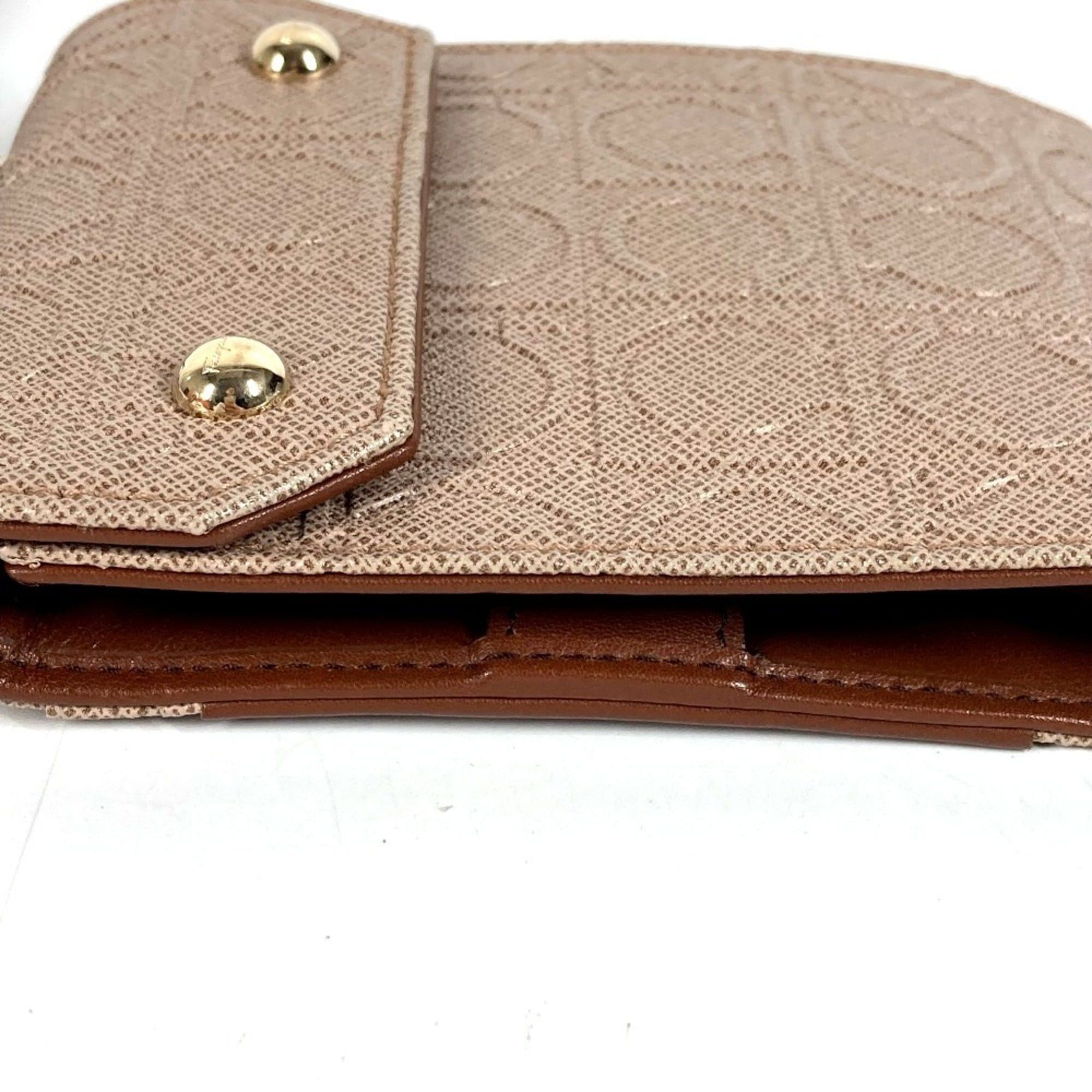 Salvatore Ferragamo Salvatore Ferragamo shoulder bag/shoulder wallet with Gancini logo, compact tri-fold wallet, leather, men's/women's, beige. Size ONE SIZE - 5 Thumbnail